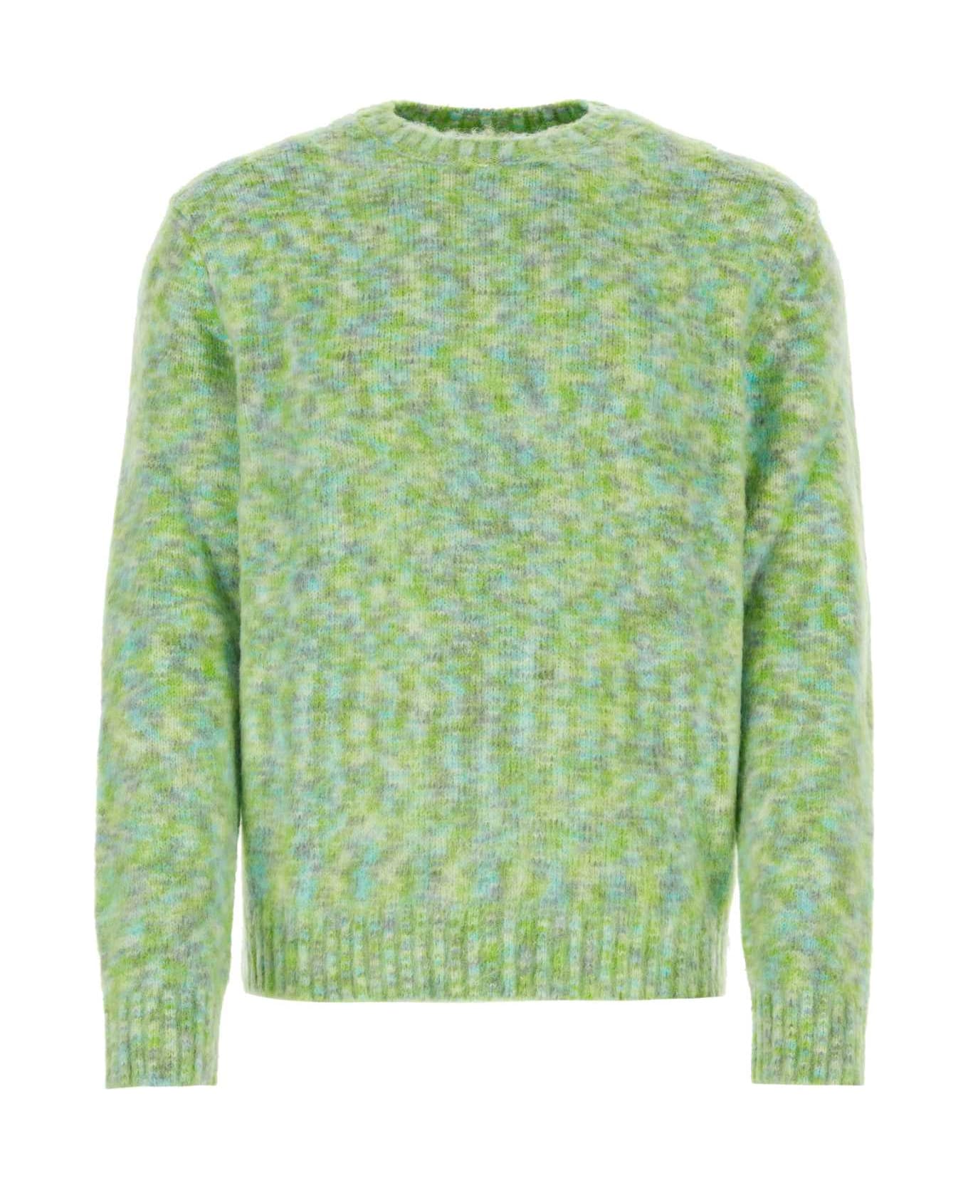 Loewe Multicolor Wool Blend Sweater - BLUEGREENWHITE