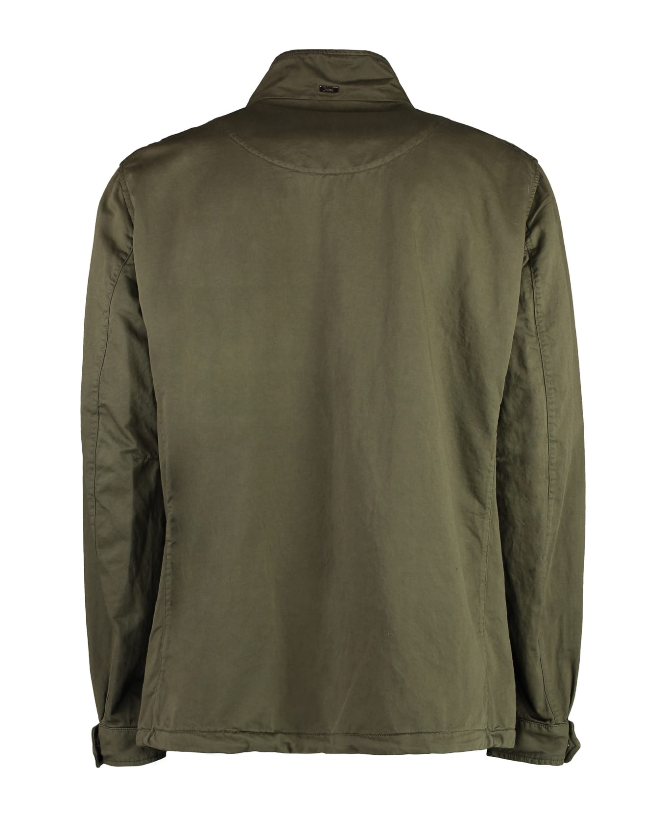 Herno Field Cotton-linen Blend Jacket - green