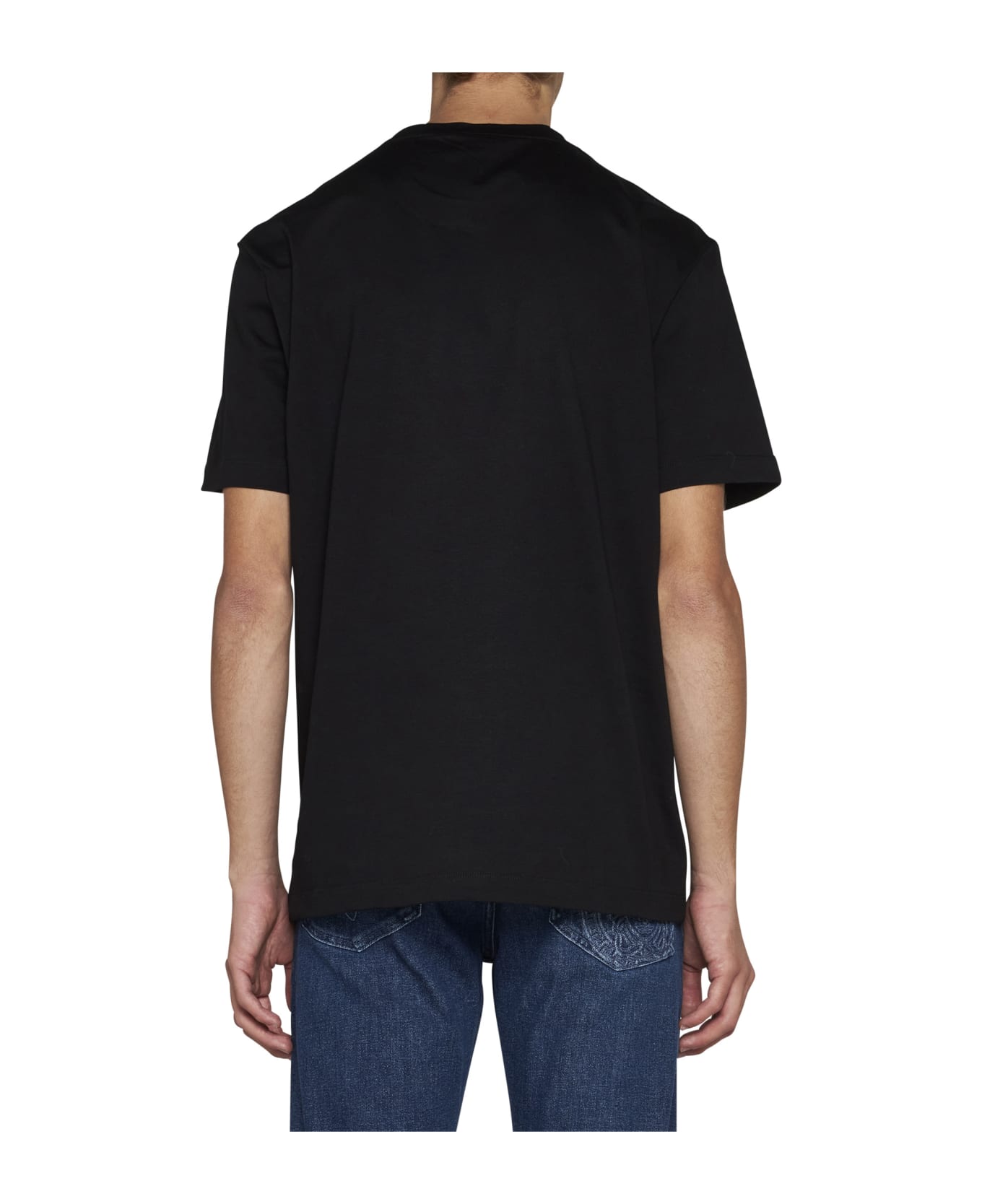 Versace Black T-shirt With Logo - Black