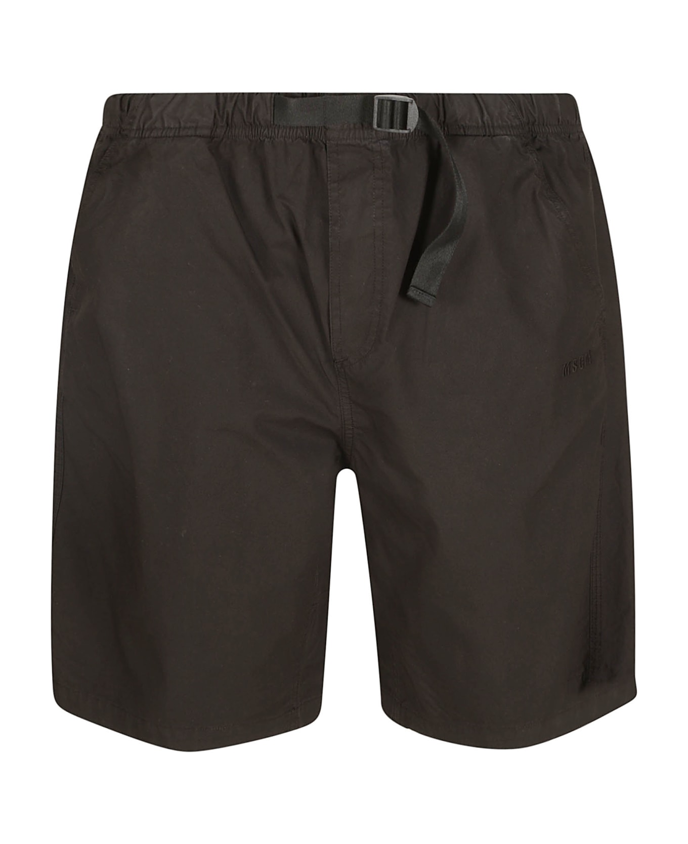 MSGM Belted Bermuda Shorts - Nero