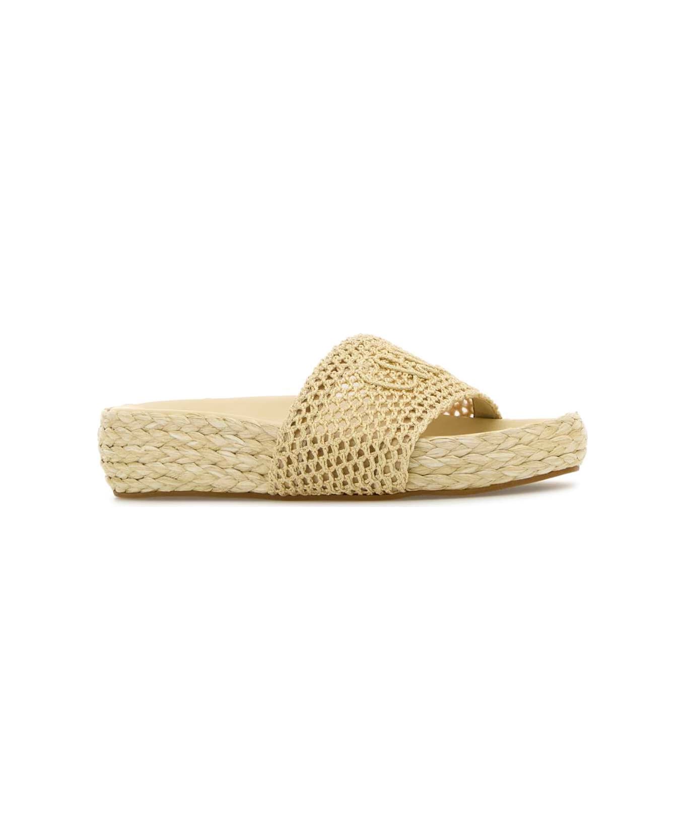 Chloé Cream Isla Slippers - NATURALBROWN
