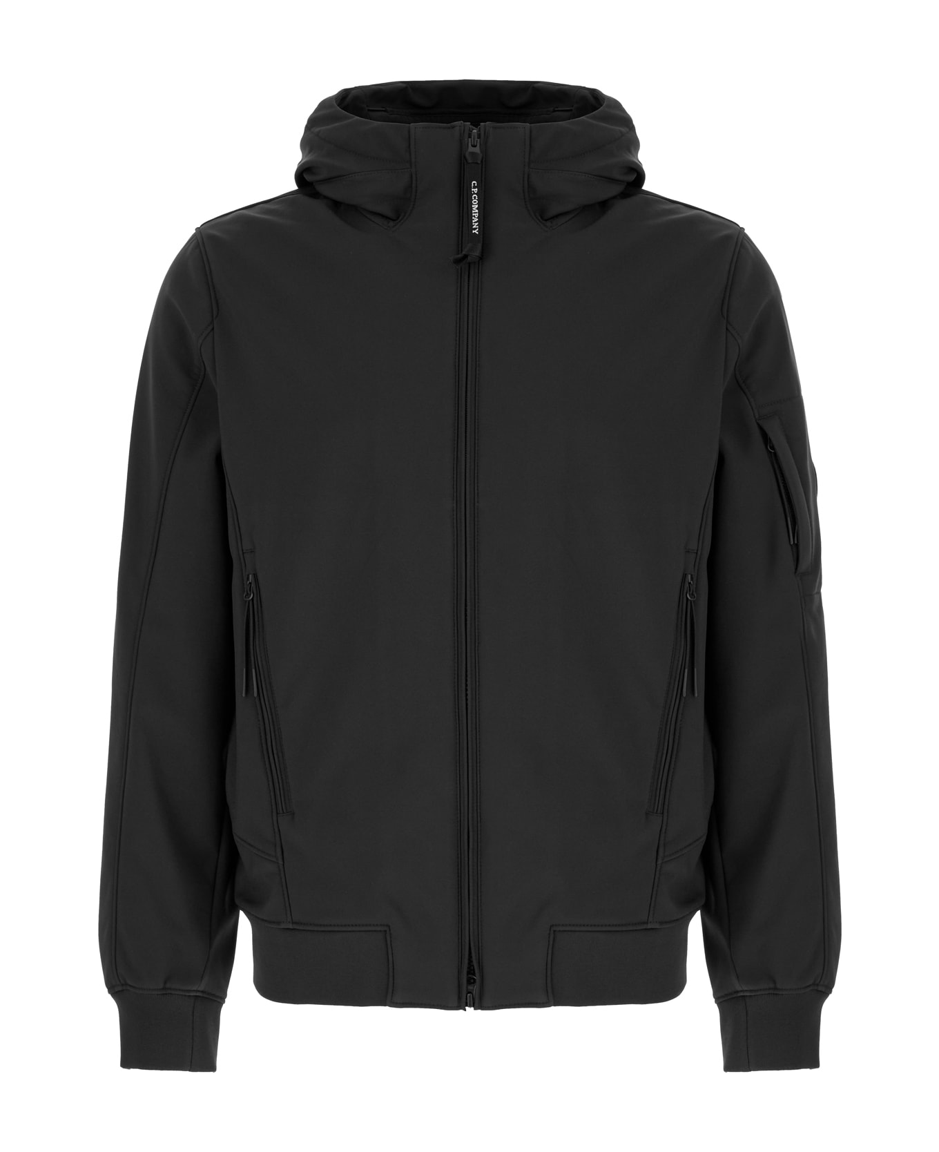 C.P. Company Black Stretch Polyester Jacket - BLACK