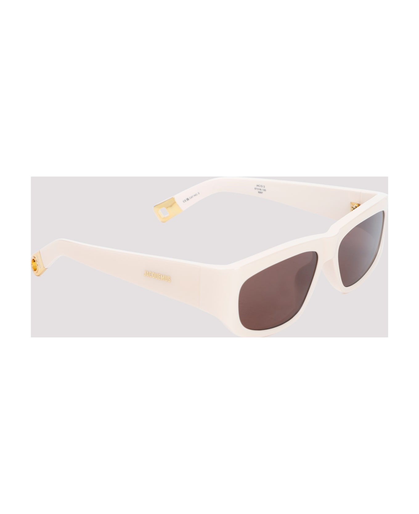 Jacquemus Pilota Sunglasses - Cream Yellow Gold Brown