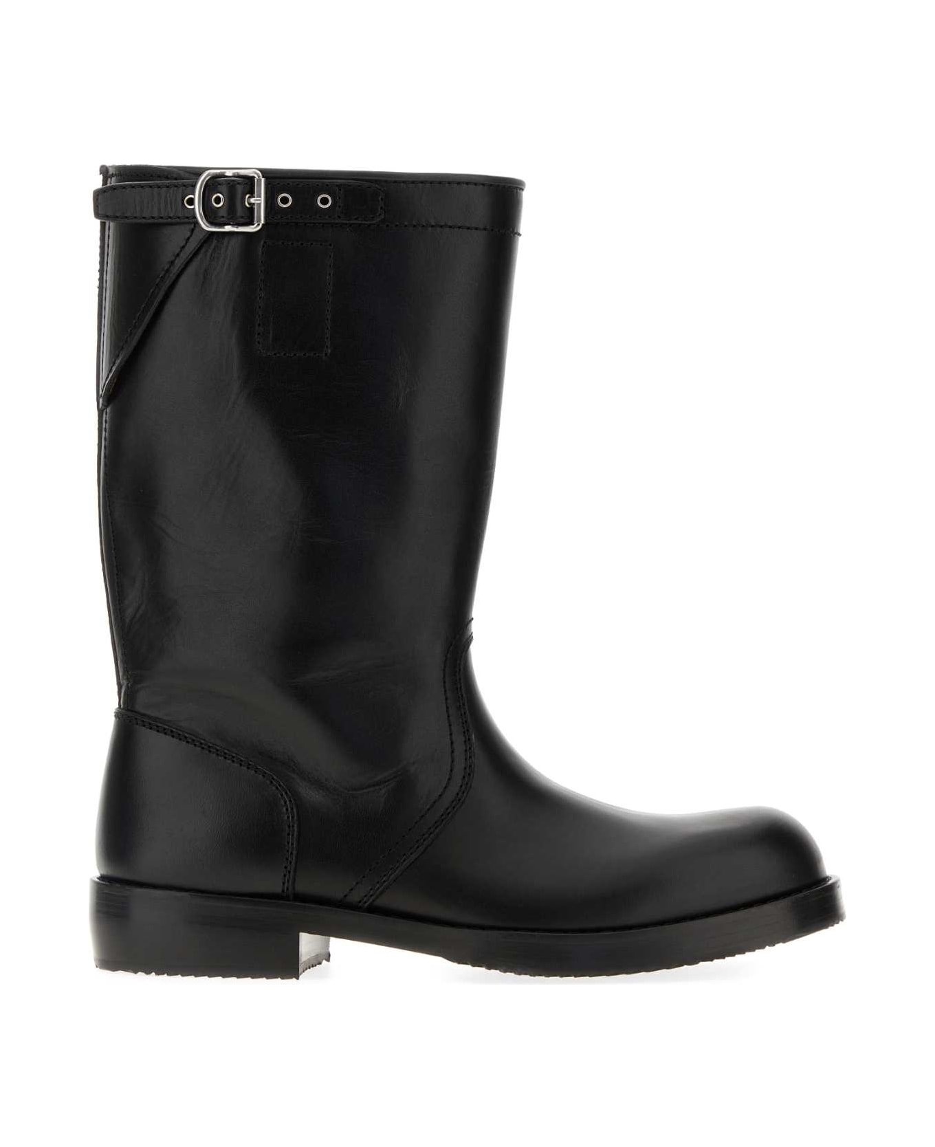 Dries Van Noten Black Leather Boots - BLACK