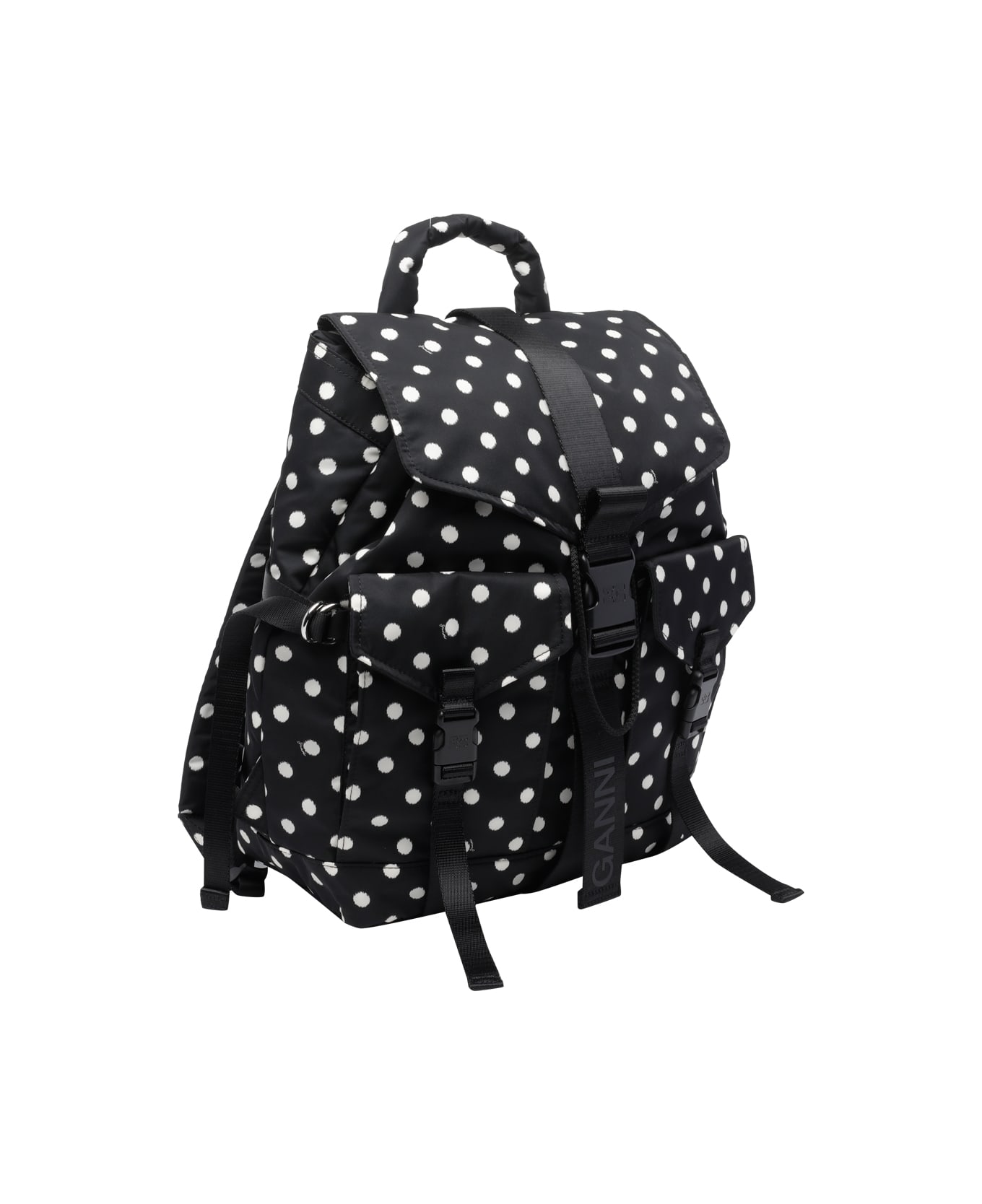 Ganni Dots Re-tech Backpack - Black