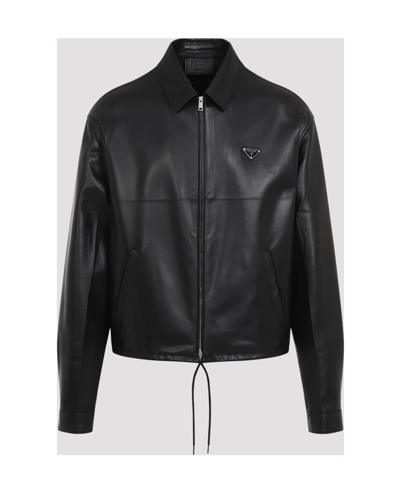 Prada Lamb Leather Jacket - Nero