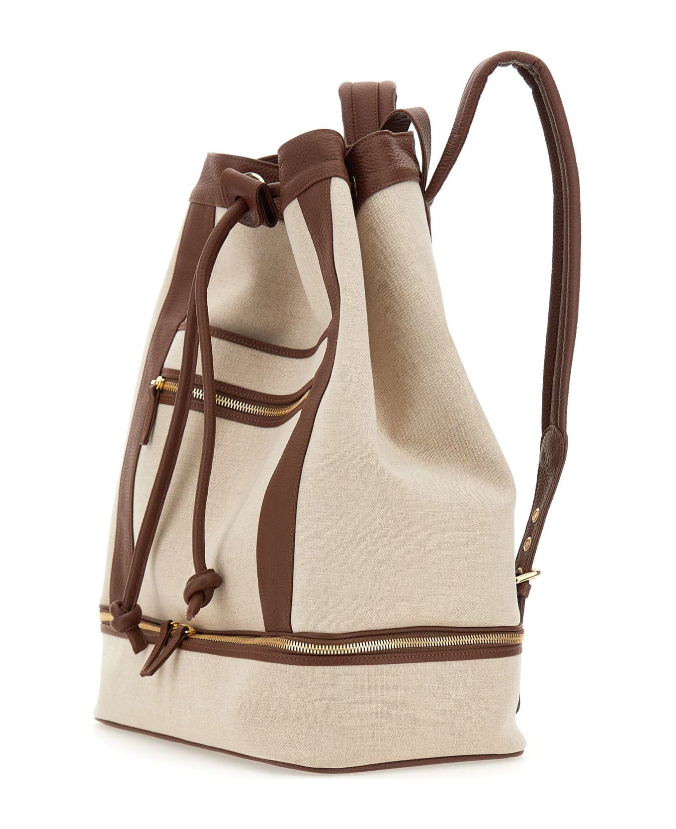 Eleventy Backpack - BEIGE/brown トートバッグ