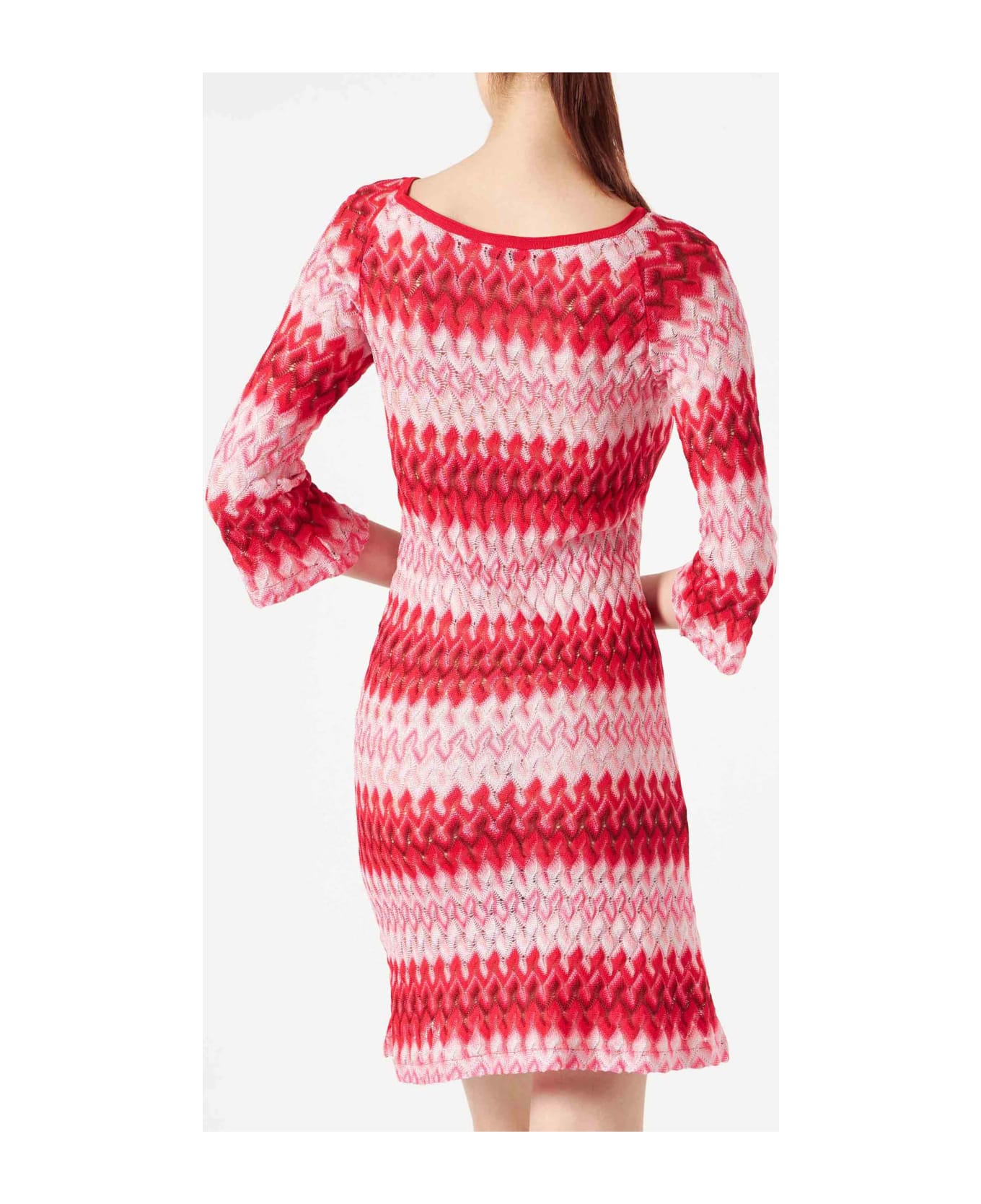 MC2 Saint Barth Multicolor Red Knitted Mini Dress - RED