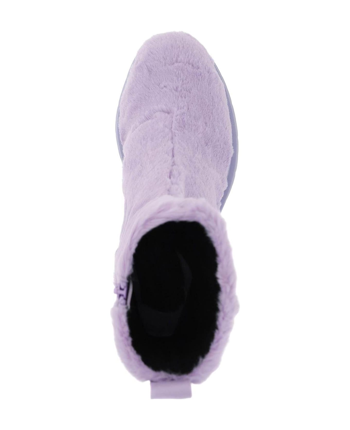 J.W. Anderson Faux Fur Ankle Boots - Lilac