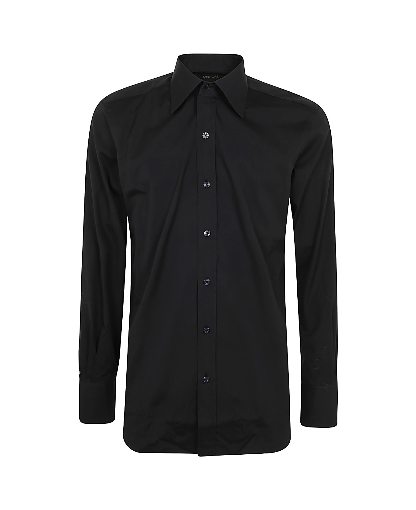 Tom Ford Stretch Poplin Classic Fit Shirt - Black
