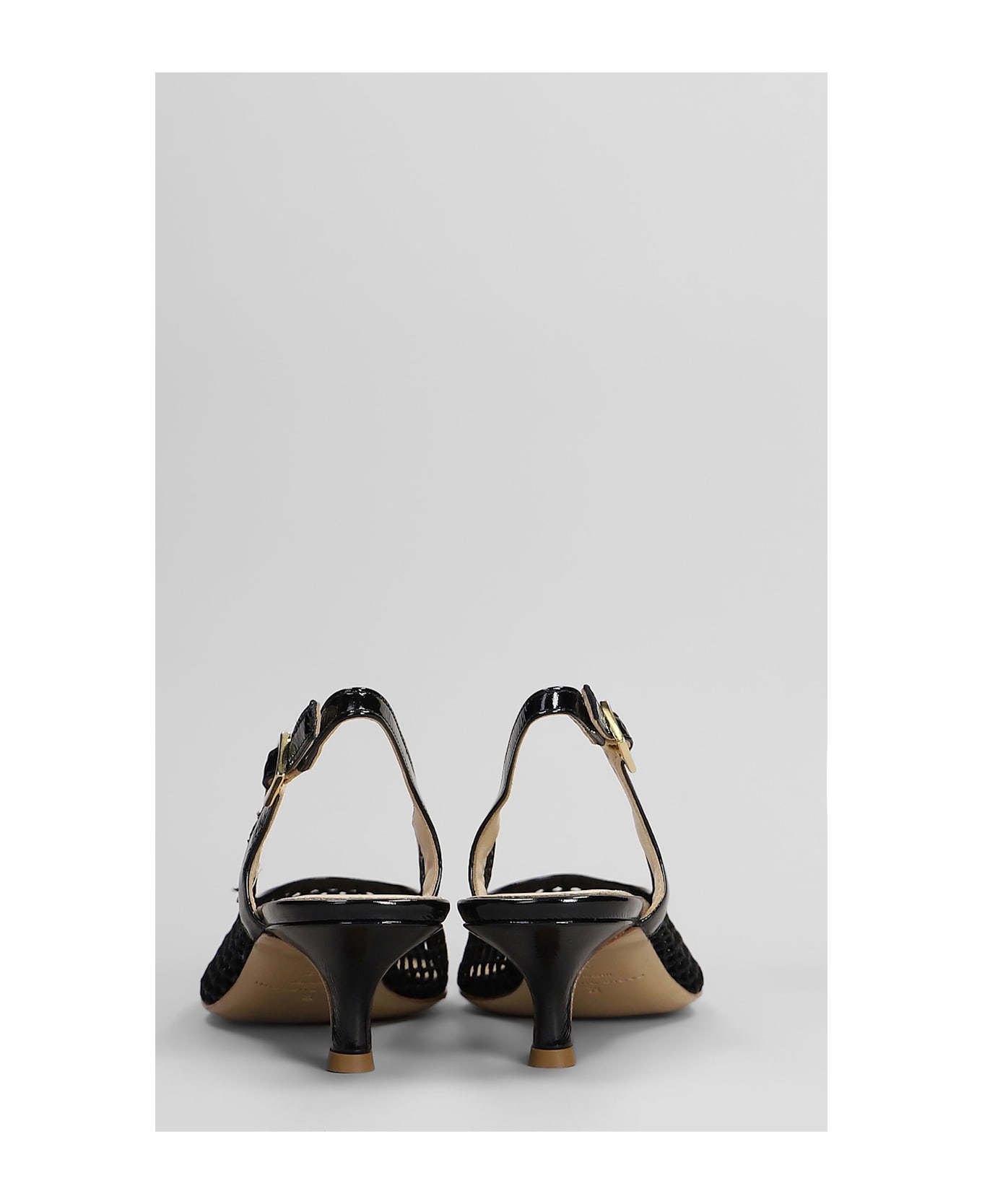 Fabio Rusconi Pumps In Black Leather And Fabric - black