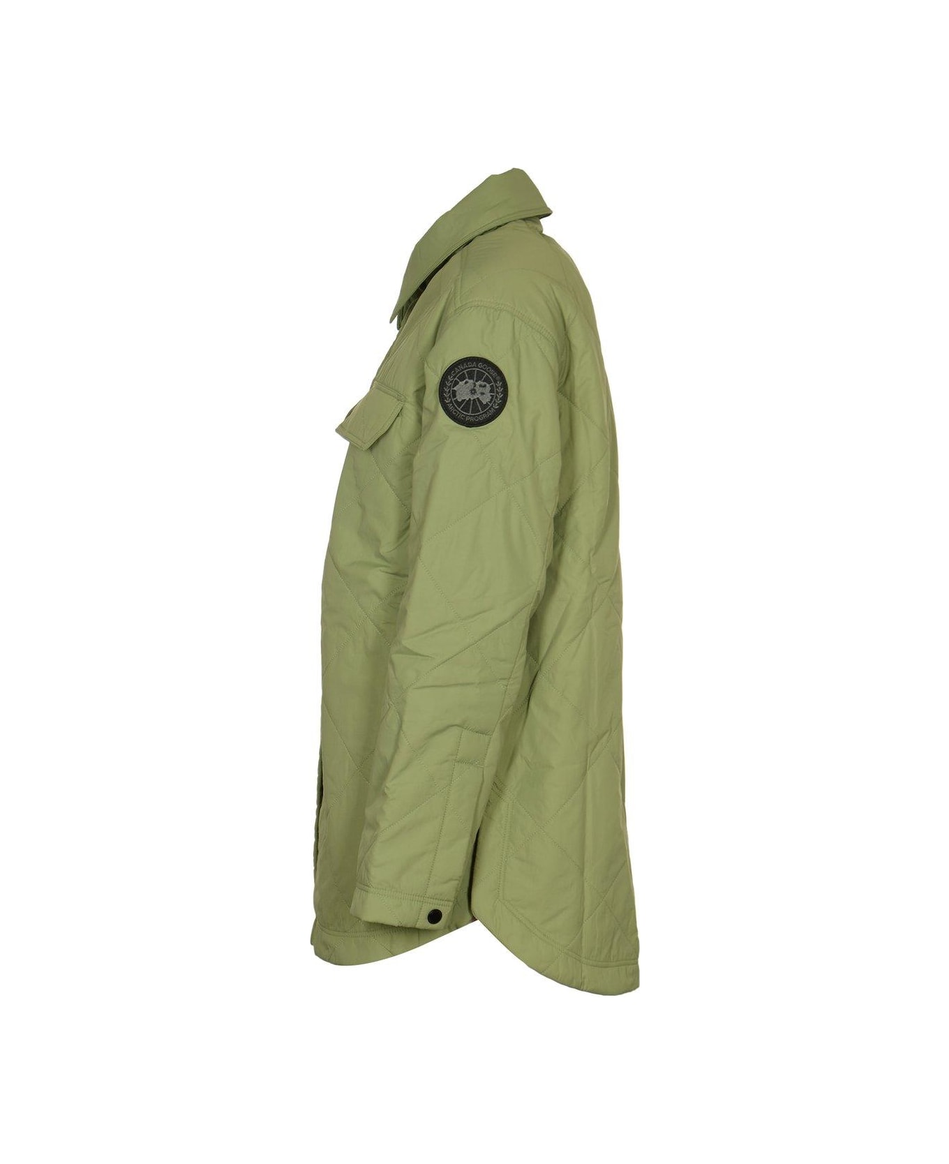 Canada Goose Collared Button-up Quilted Jacket - CEDAR GREEN