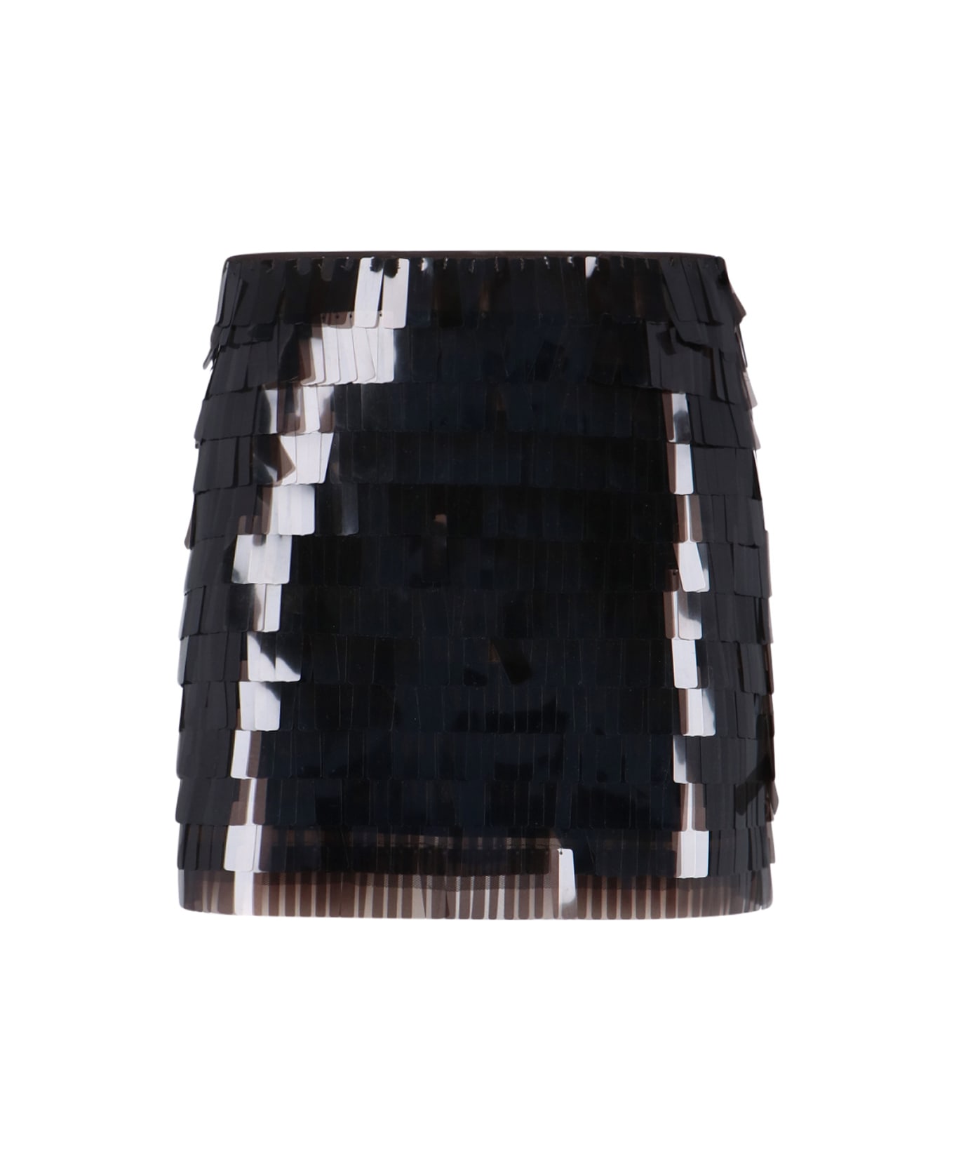 STAUD Sequin Mini Skirt - BROWN