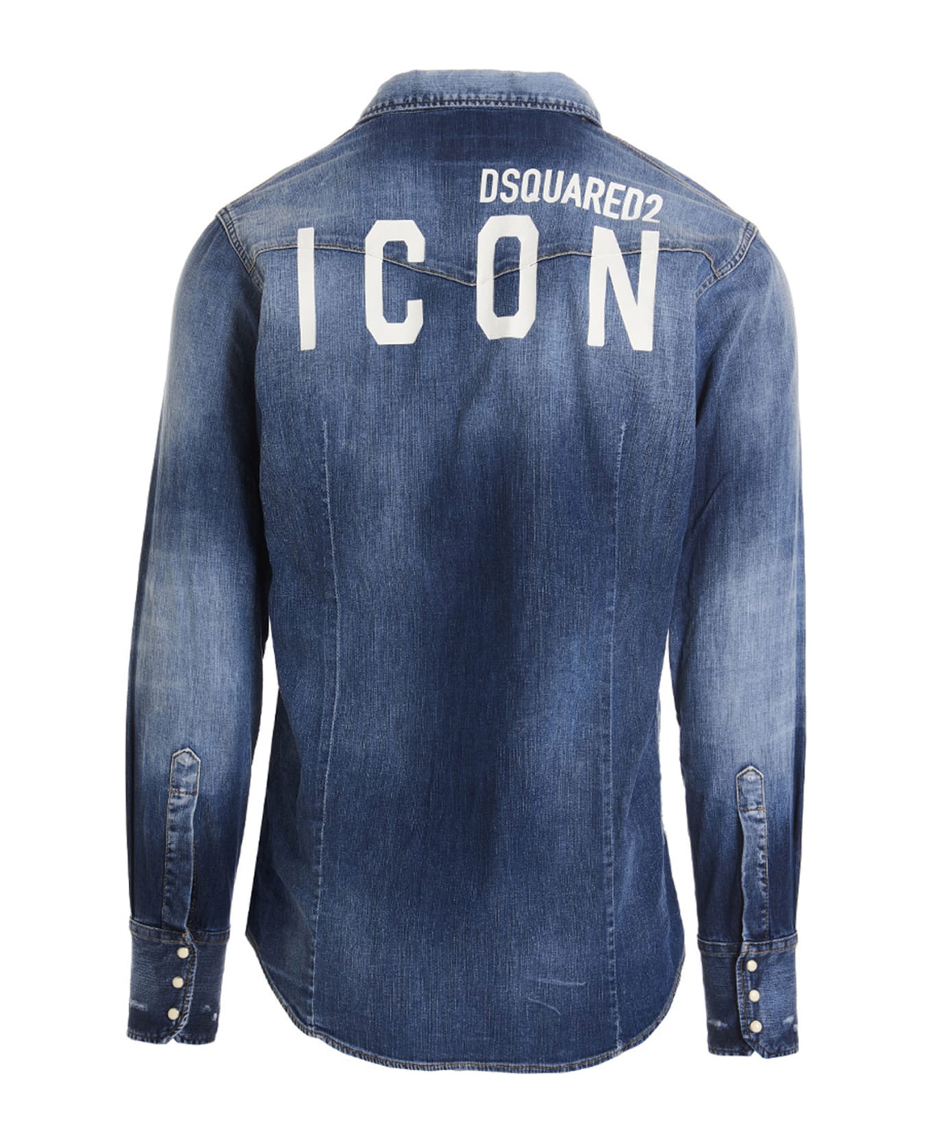 Dsquared2 'icon Western  Shirt - Blue