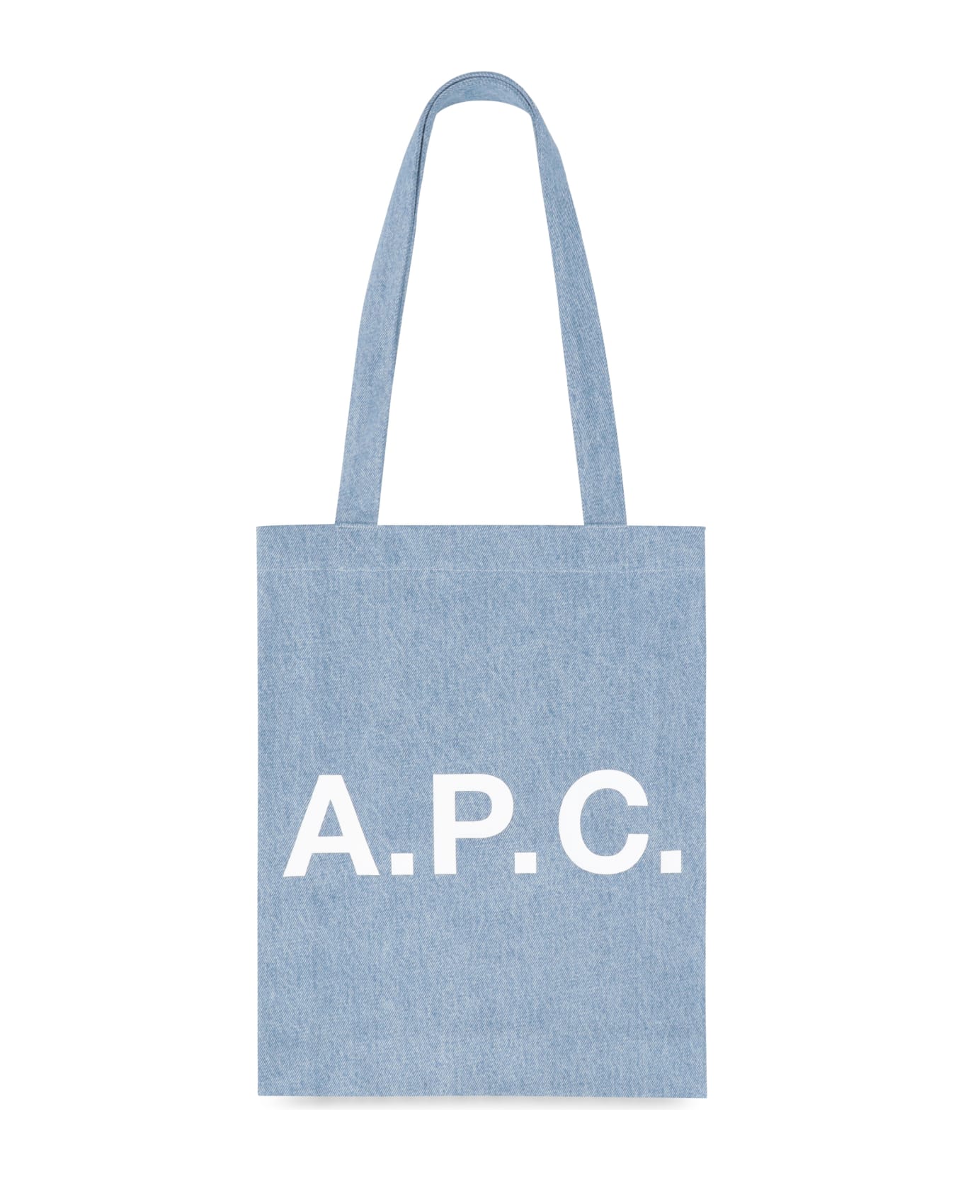 A.P.C. Lou Logo Detail Tote Bag - Denim トートバッグ