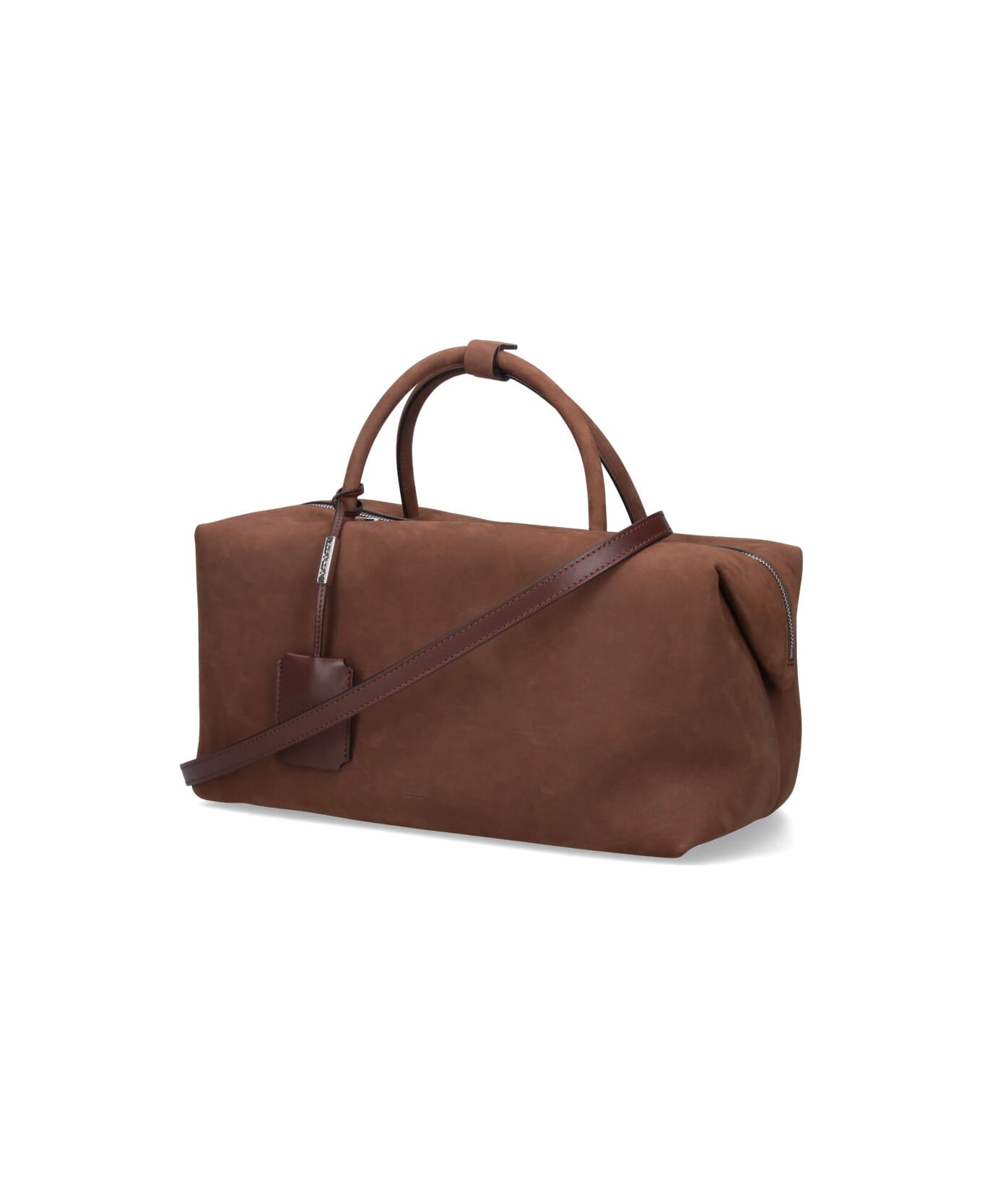 Max Mara Suede 'holdall' Medium Bag - Brown