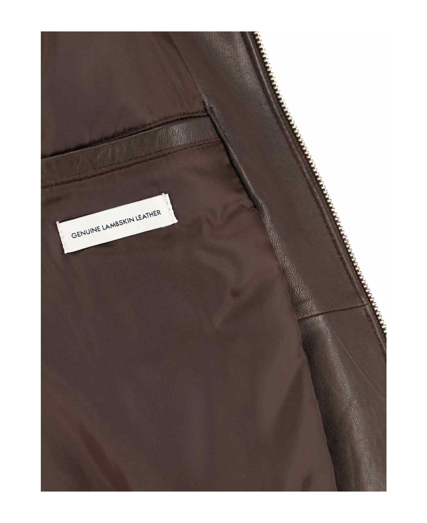 Dunst Lamb Leather Jacket - Brown