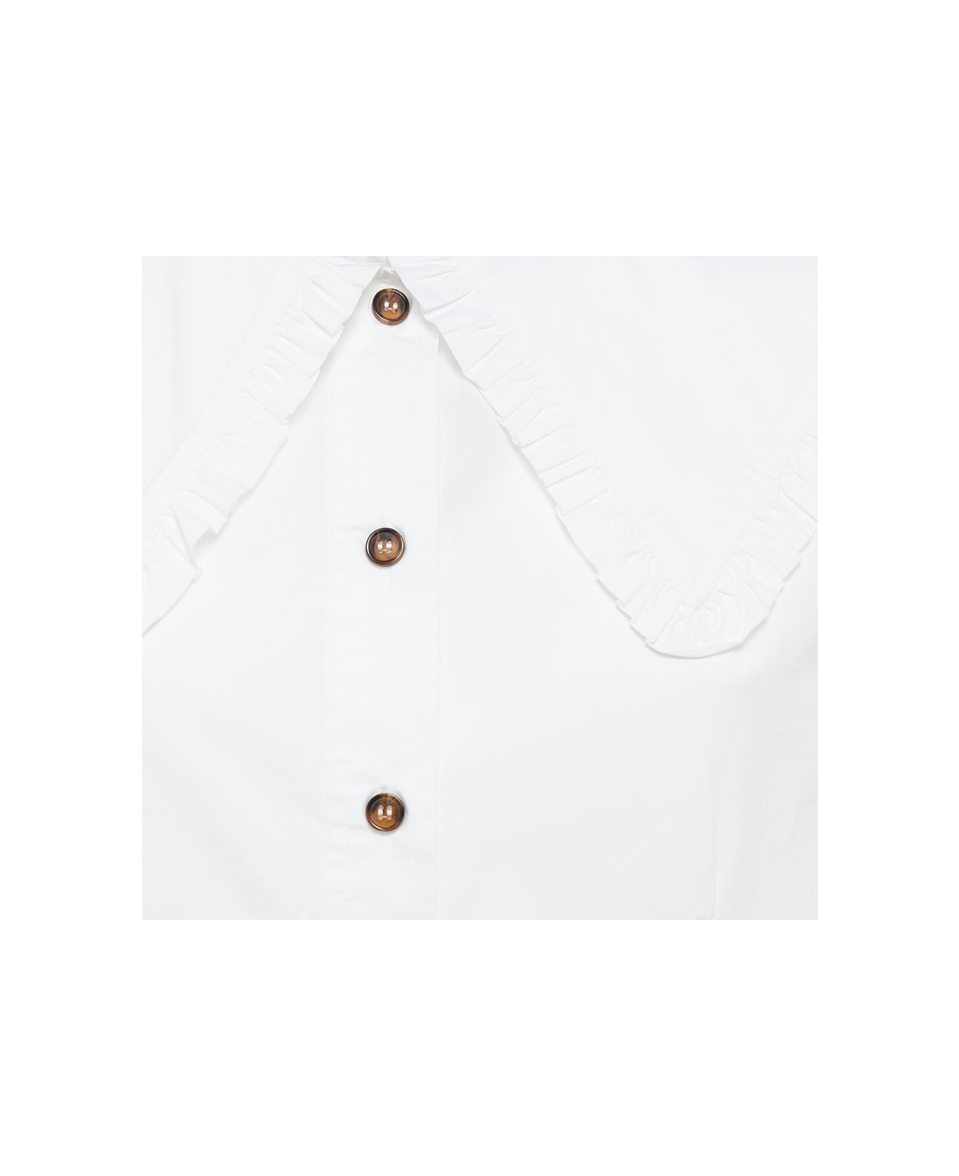 Ganni Sleeveless Shirt - White