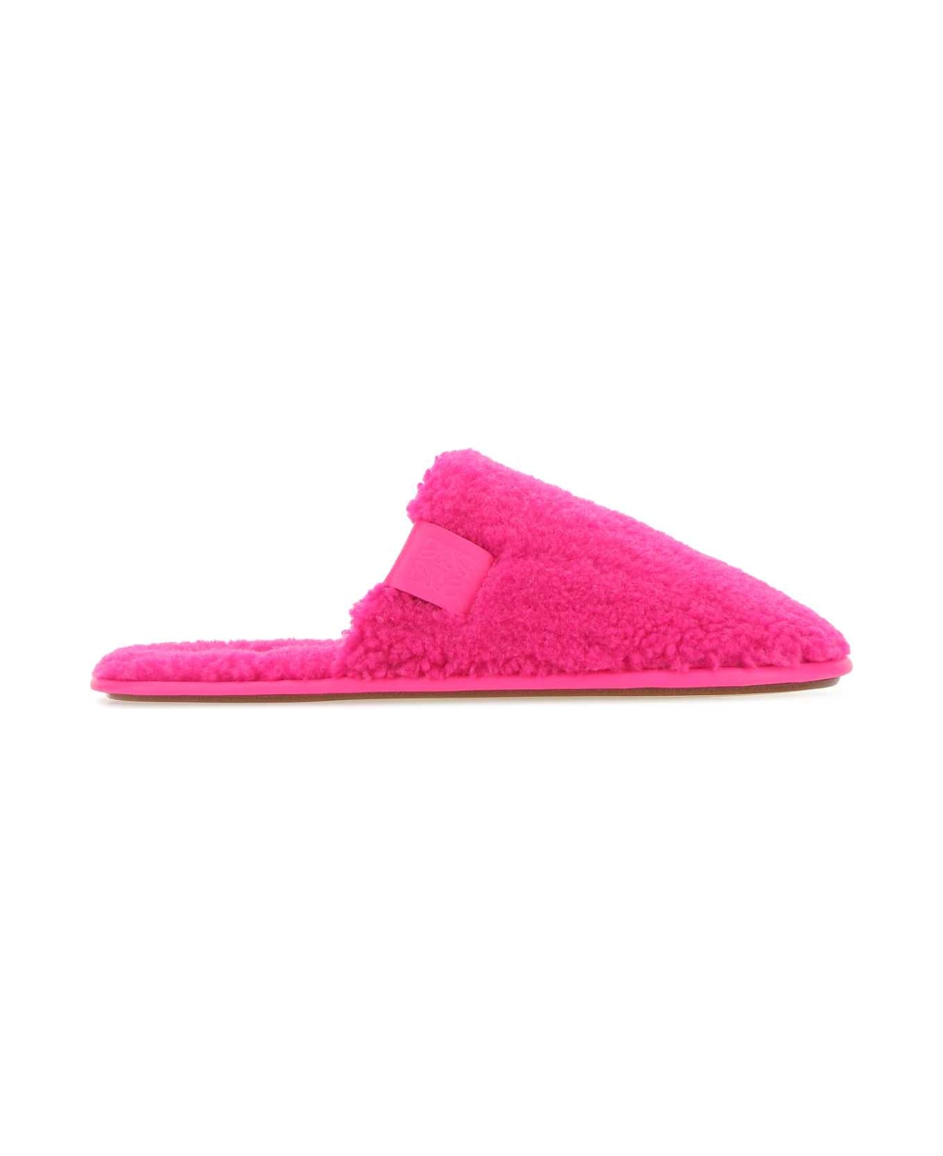 Loewe Fluo Pink Eco Shearling Slippers - NEONPINK その他各種シューズ