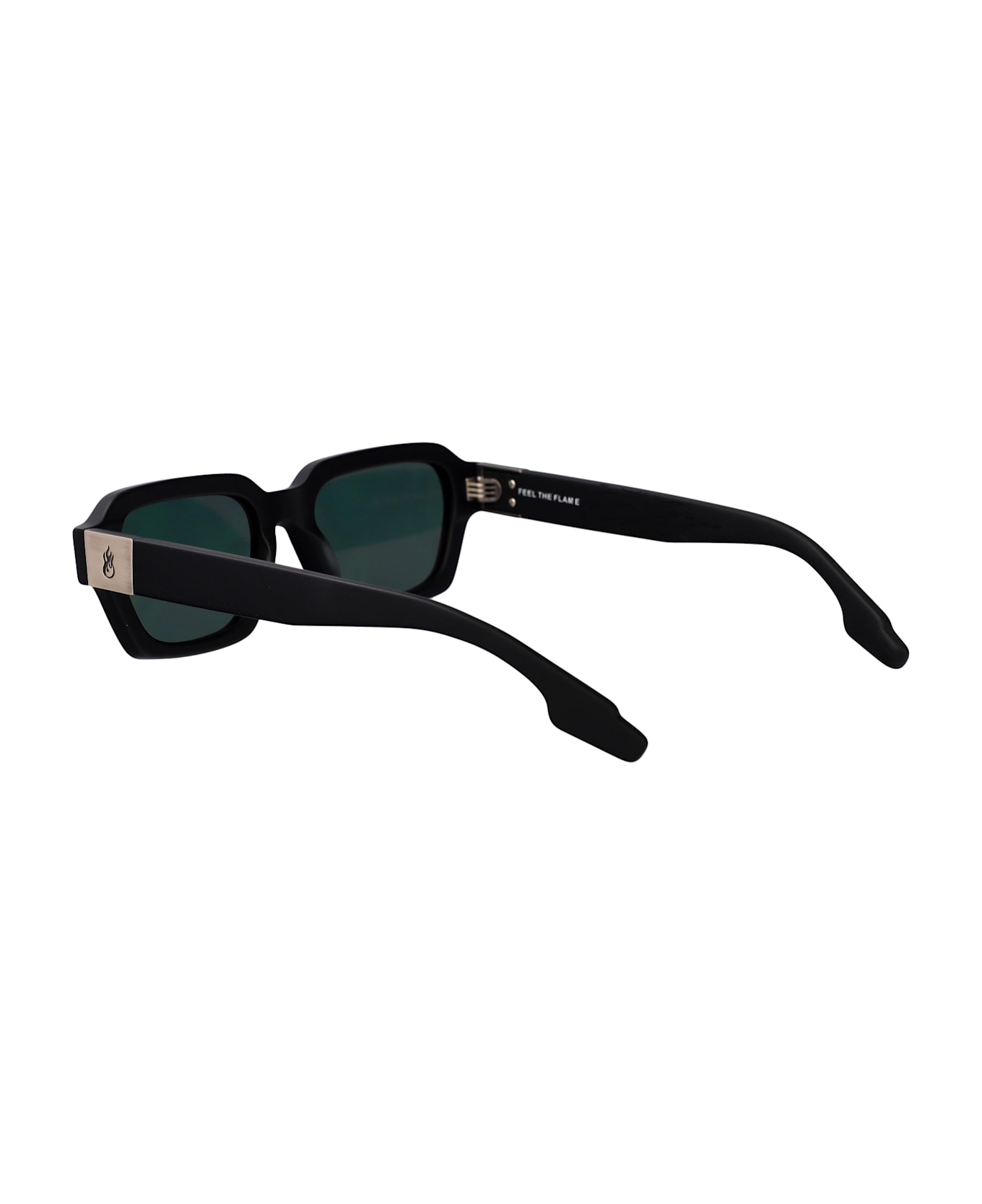 Vision of Super The Nomad Sunglasses - 003-MBK/G15 Matte Black Green