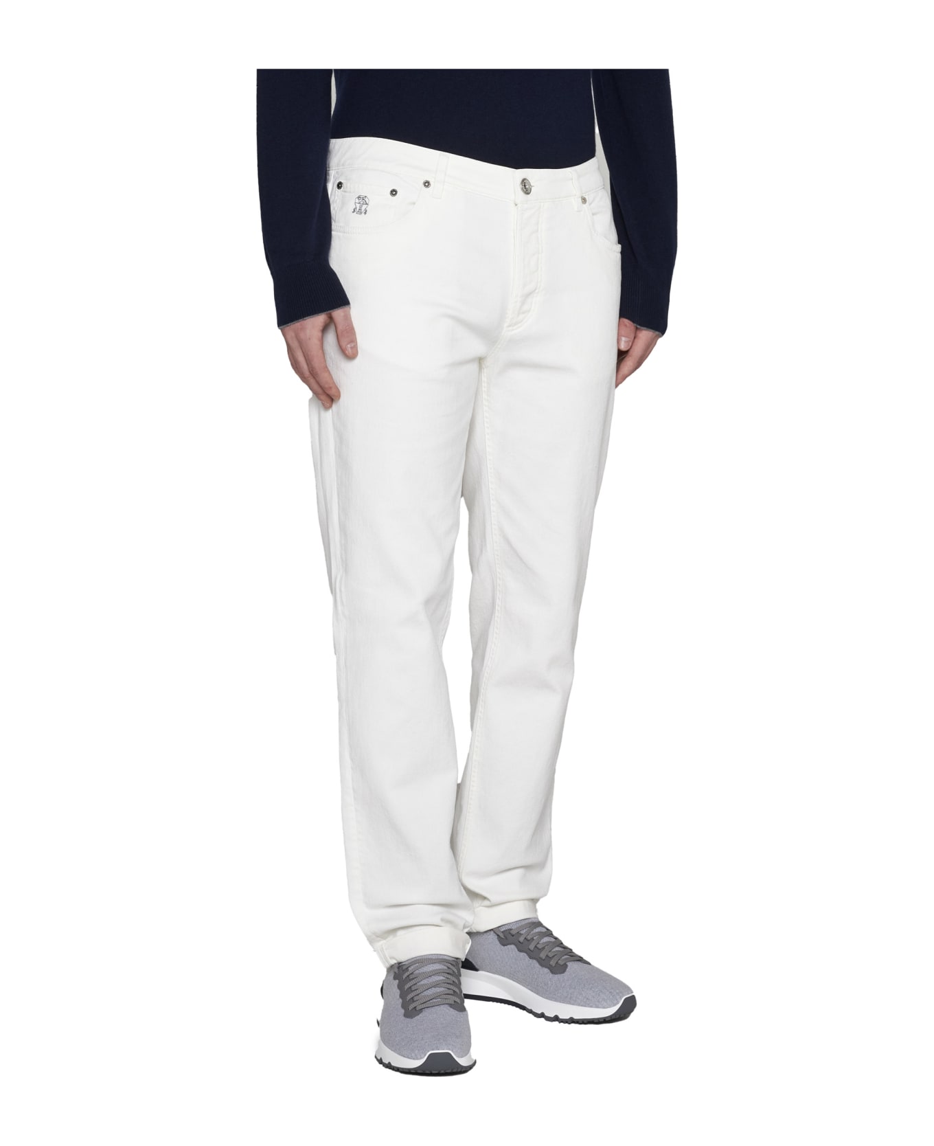 Brunello Cucinelli Traditional Fit Jeans - White