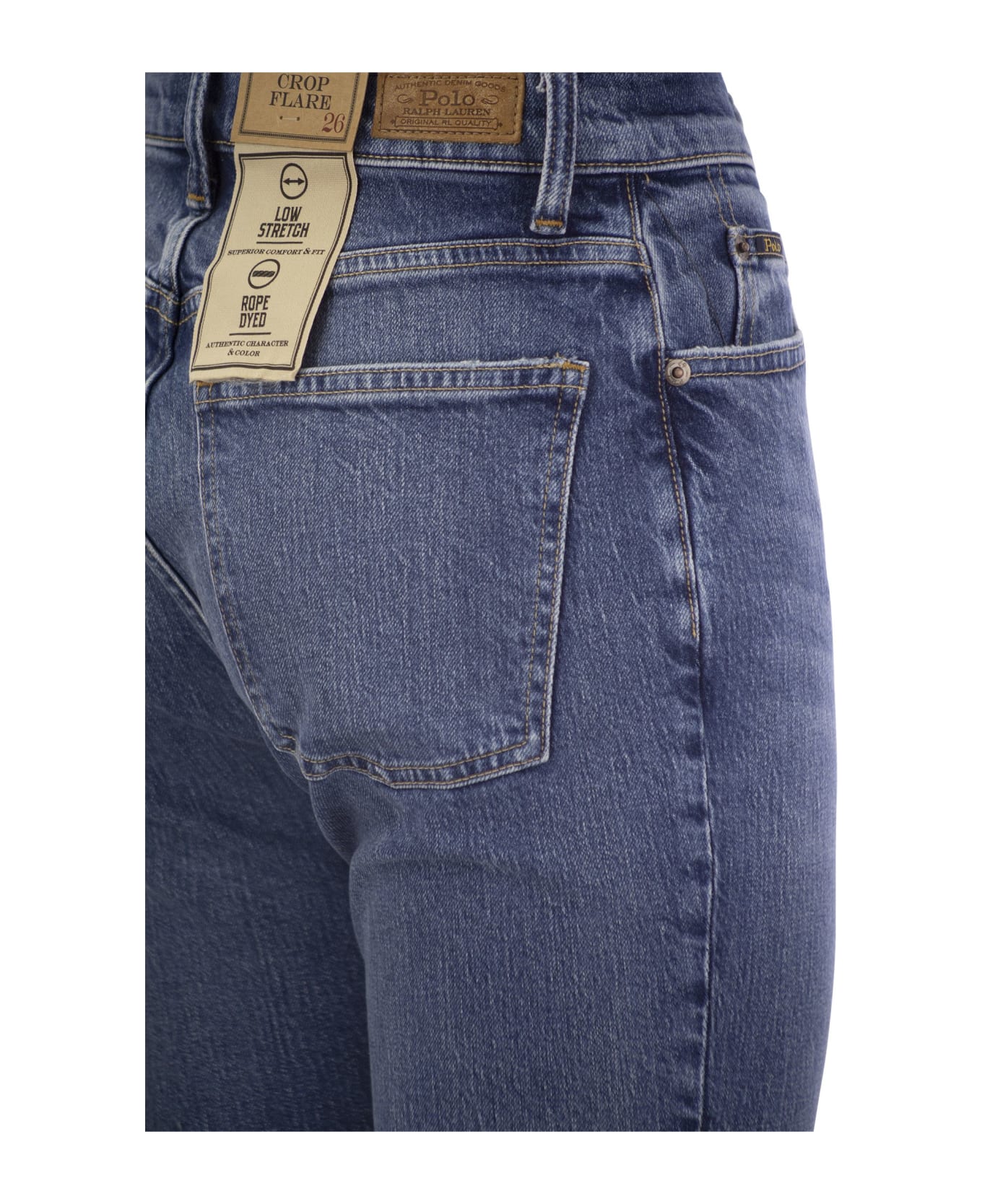 Polo Ralph Lauren Short And Flared Jeans - Medium Denim