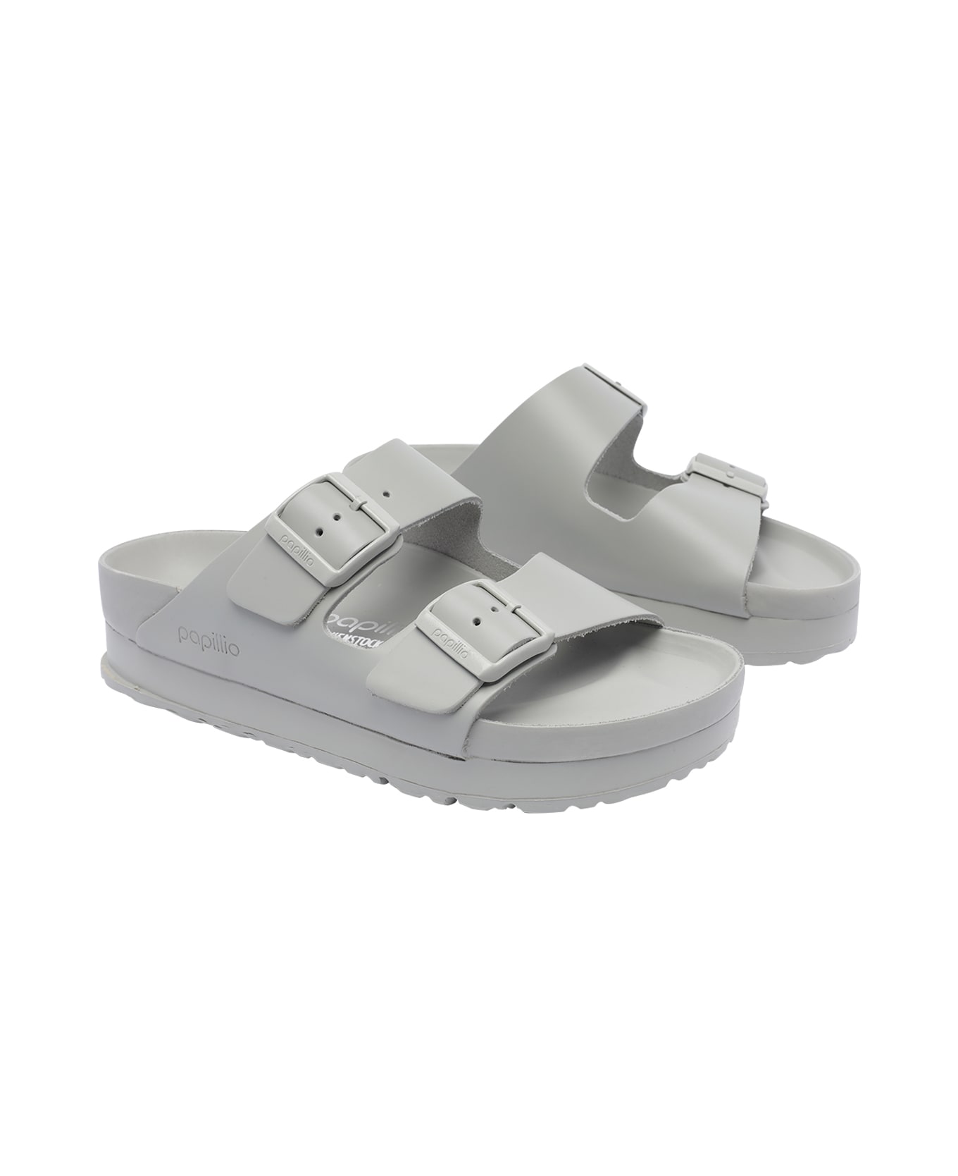 Birkenstock Arizona Pap Flex Platform Sandals - Grey