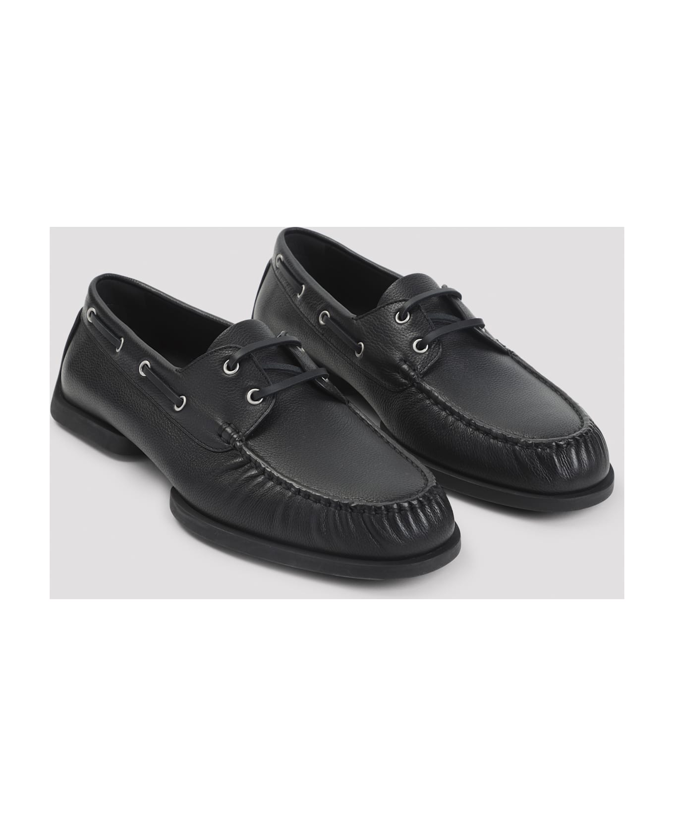 Jil Sander Calf Leather Loafers - Black