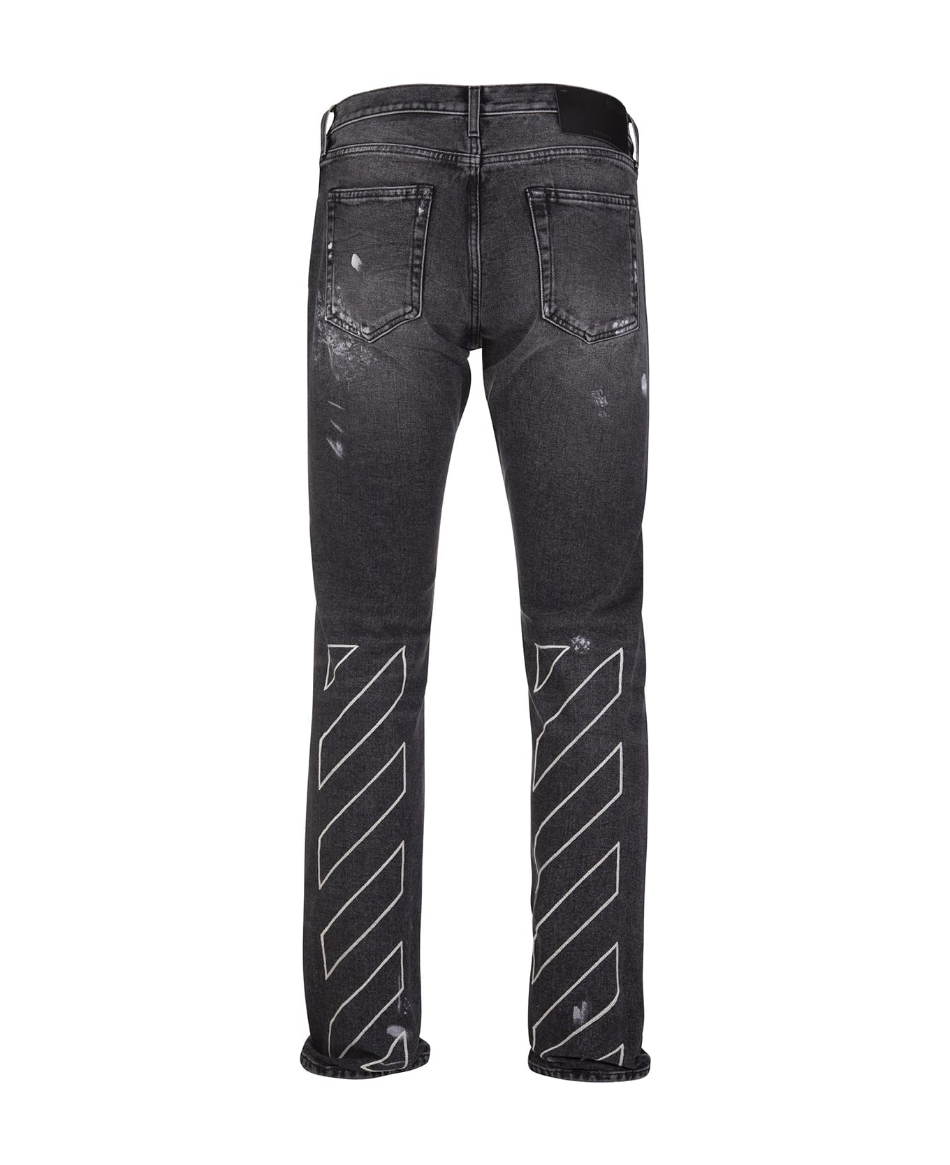 Off-White Skinny Denim Jeans - Gray