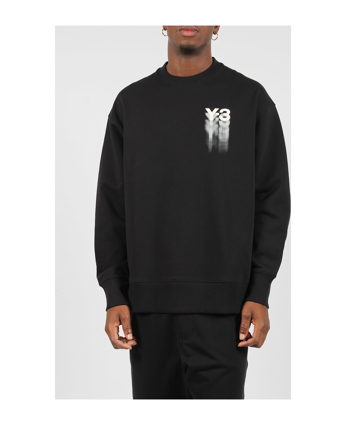 Y-3 Graphic Crew Sweater - Black