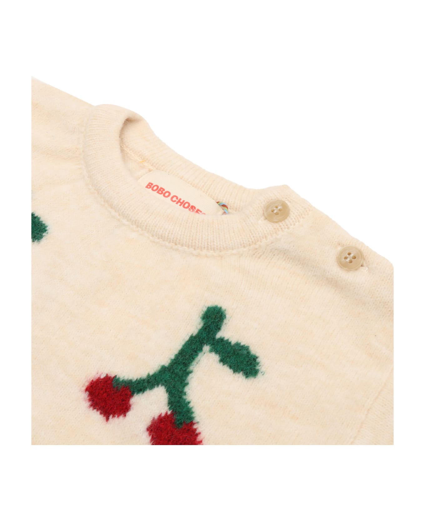 Bobo Choses Baby Cherry Jumper - WHITE