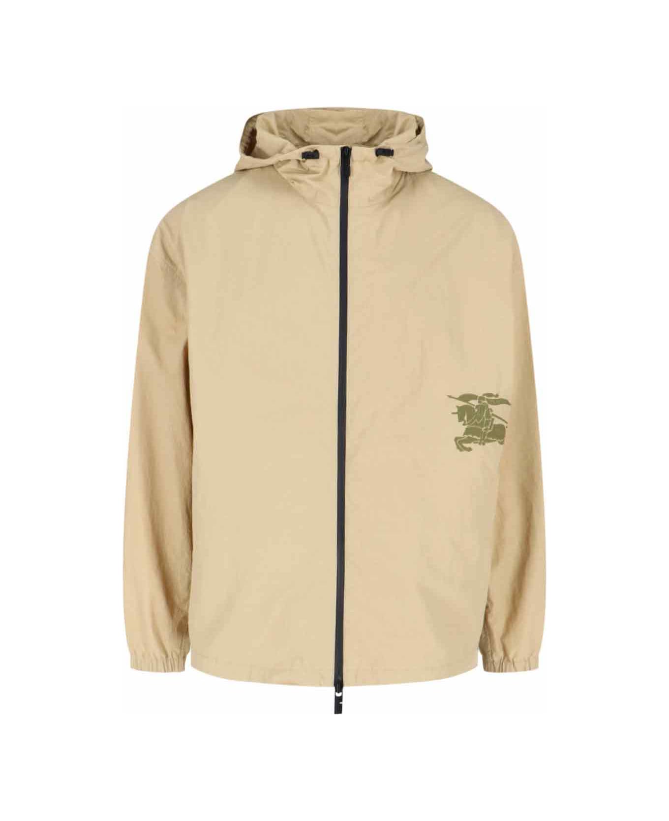 Burberry Beige Nylon Blend Jacket - CRACKER