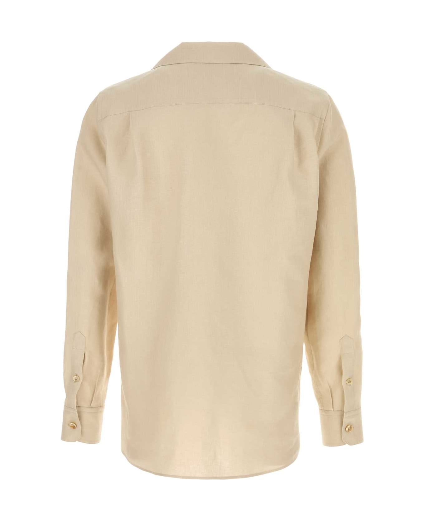 Dolce & Gabbana Beige Linen Shirt - BEIGEPASTELLO