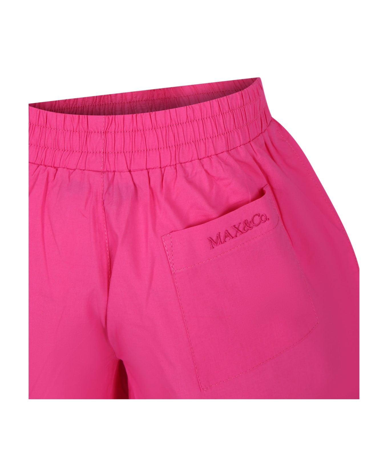 Max&Co. Fuchsia Shorts For Girl With Logo - Fuchsia