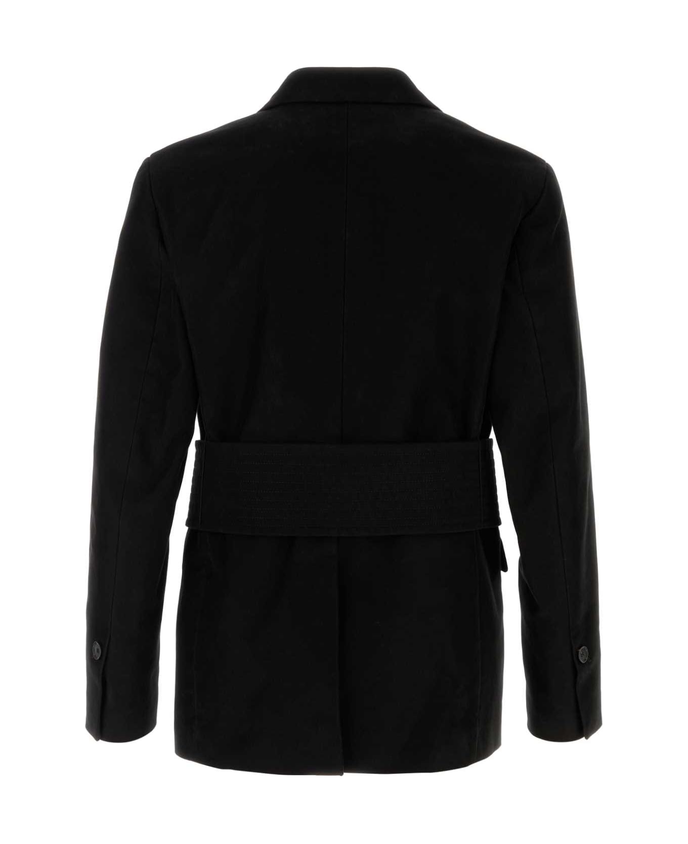 Ferragamo Black Cotton Blazer - NERO