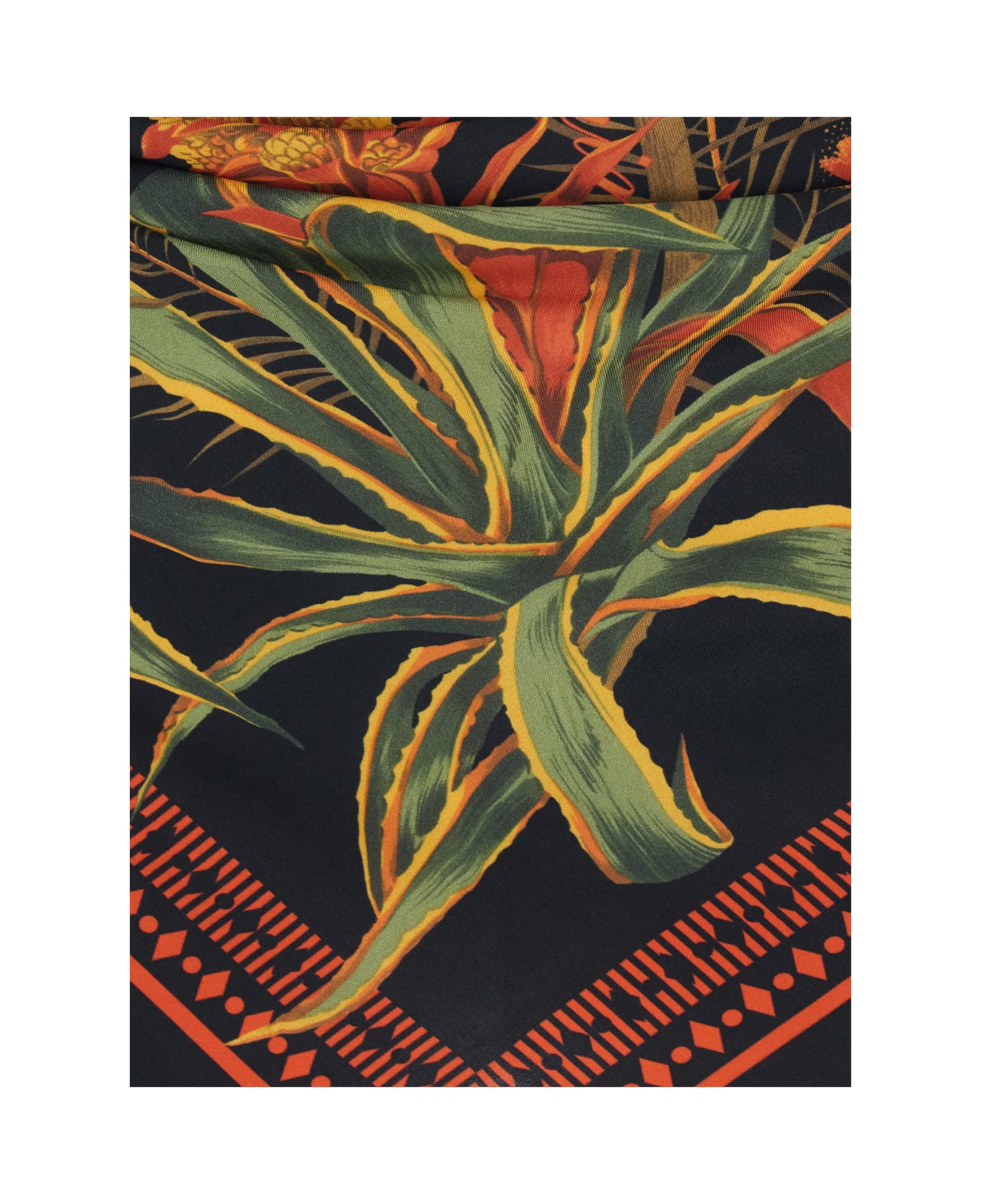 Blumarine Multicolor Top With All-over Floral Print And Knot Closure In Viscose Woman - Multicolor