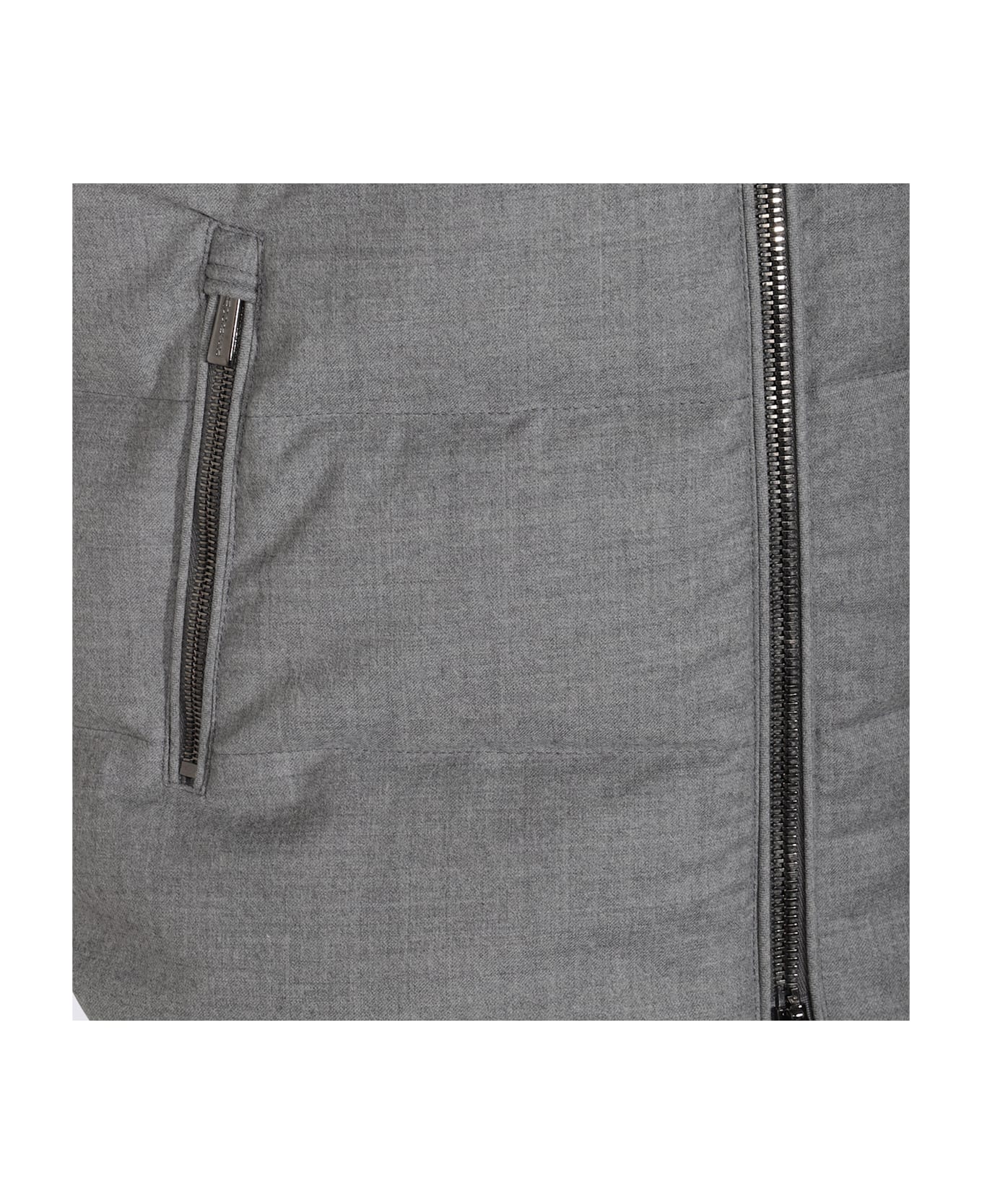 Moorer Grey Wool Down Jacket - Grey
