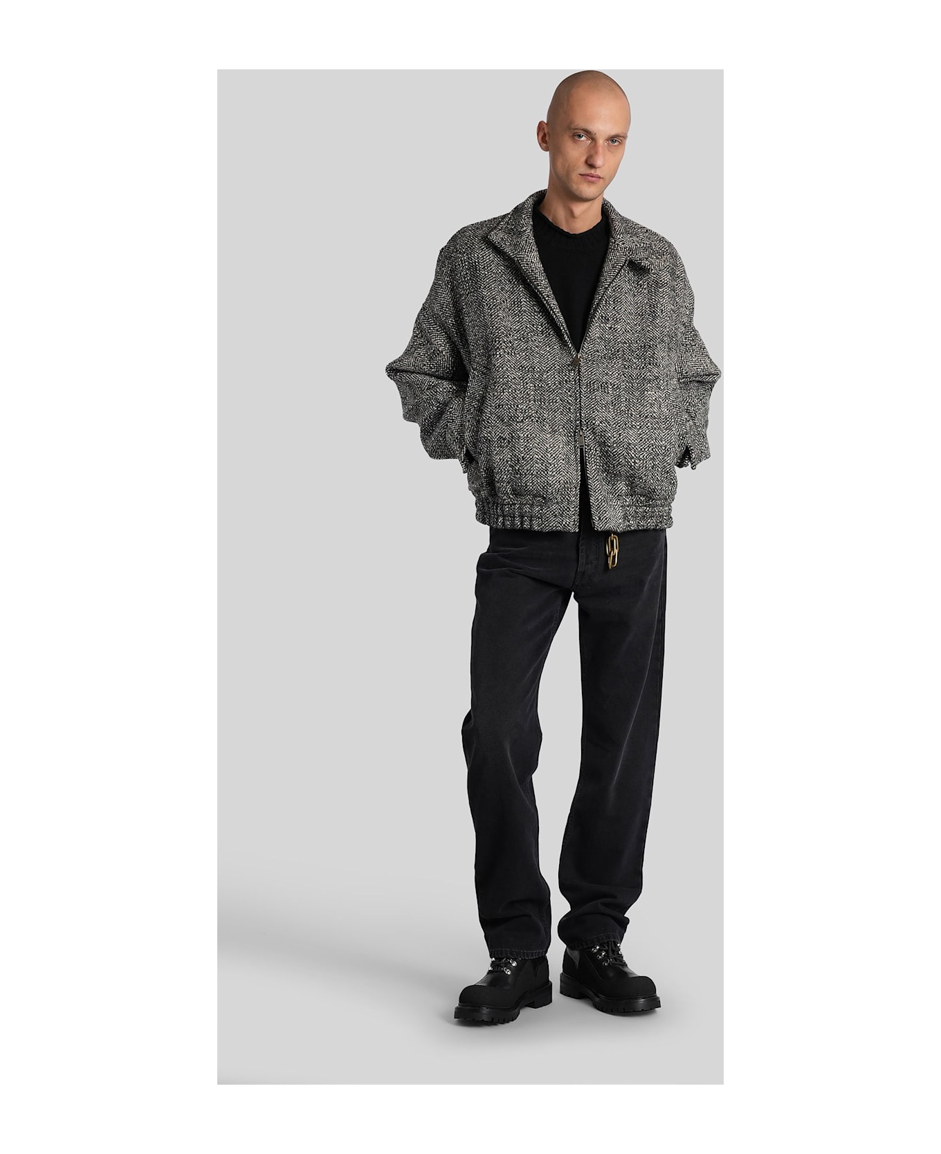 DARKPARK Lee Casual Jacket In Grey Wool - grey