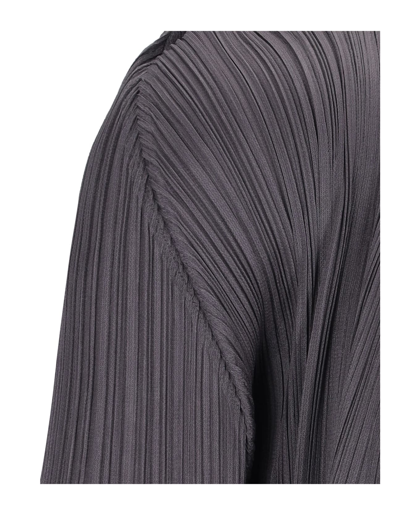 Pleats Please Issey Miyake 'monthly Colors September' Pleated Cardigan - Gray