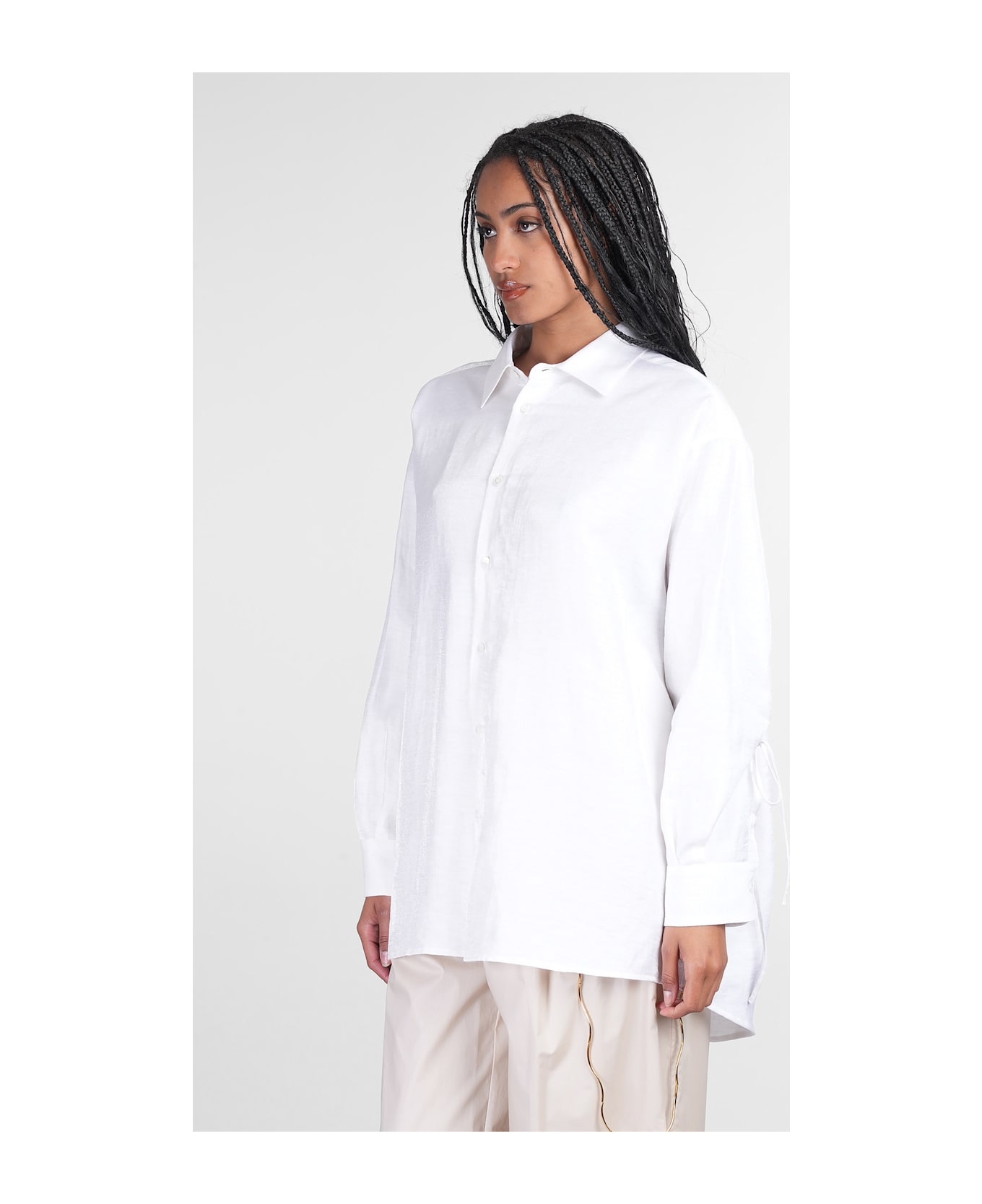 DARKPARK Keanu Shirt In White Linen - white