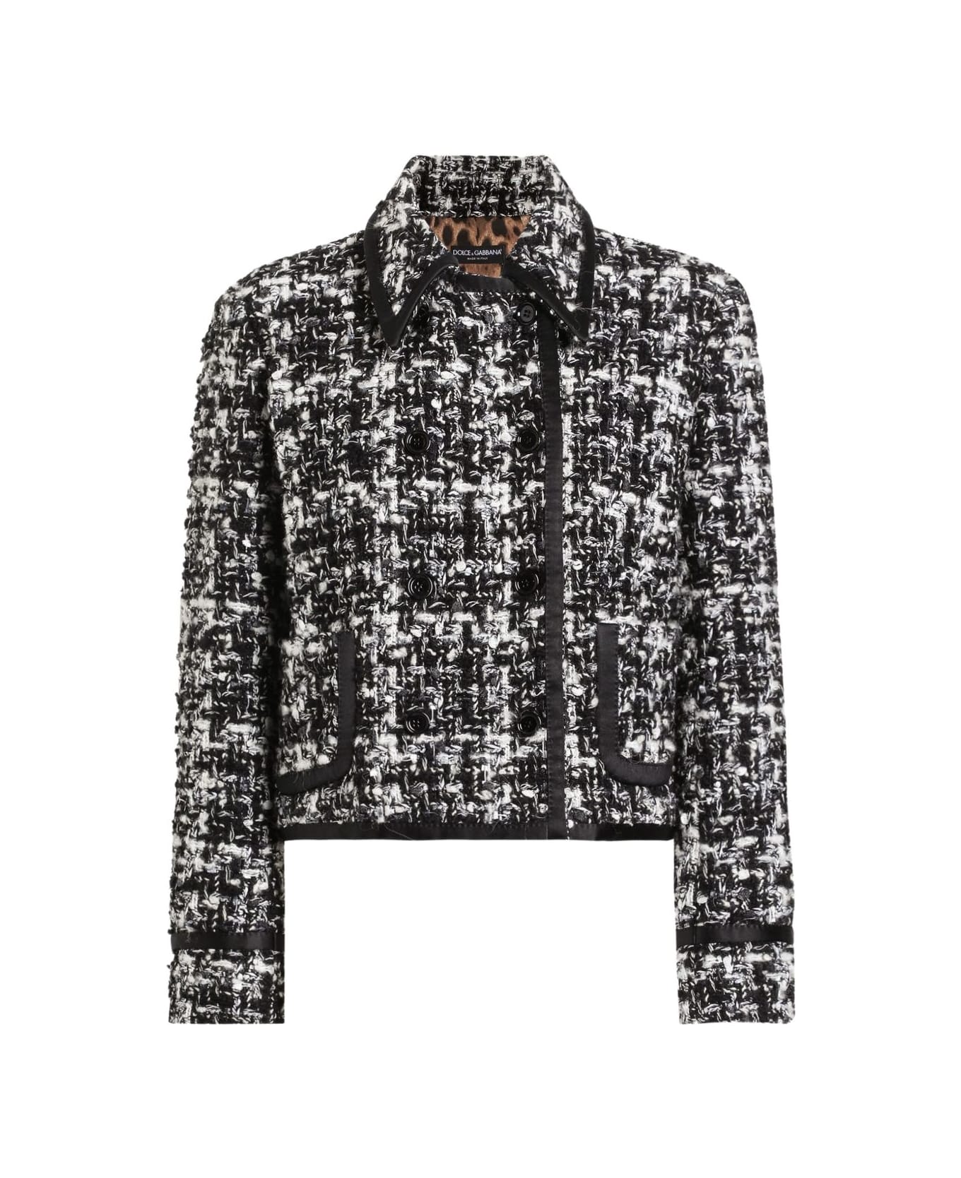 Dolce 
Gabbana Wool Blend Tweed Jacket - Grey