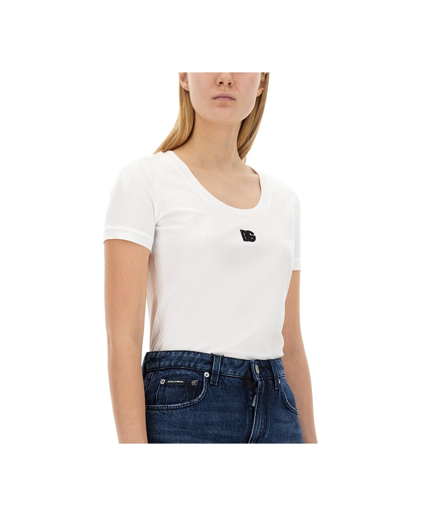 Dolce & Gabbana T-shirt With Logo - WHITE
