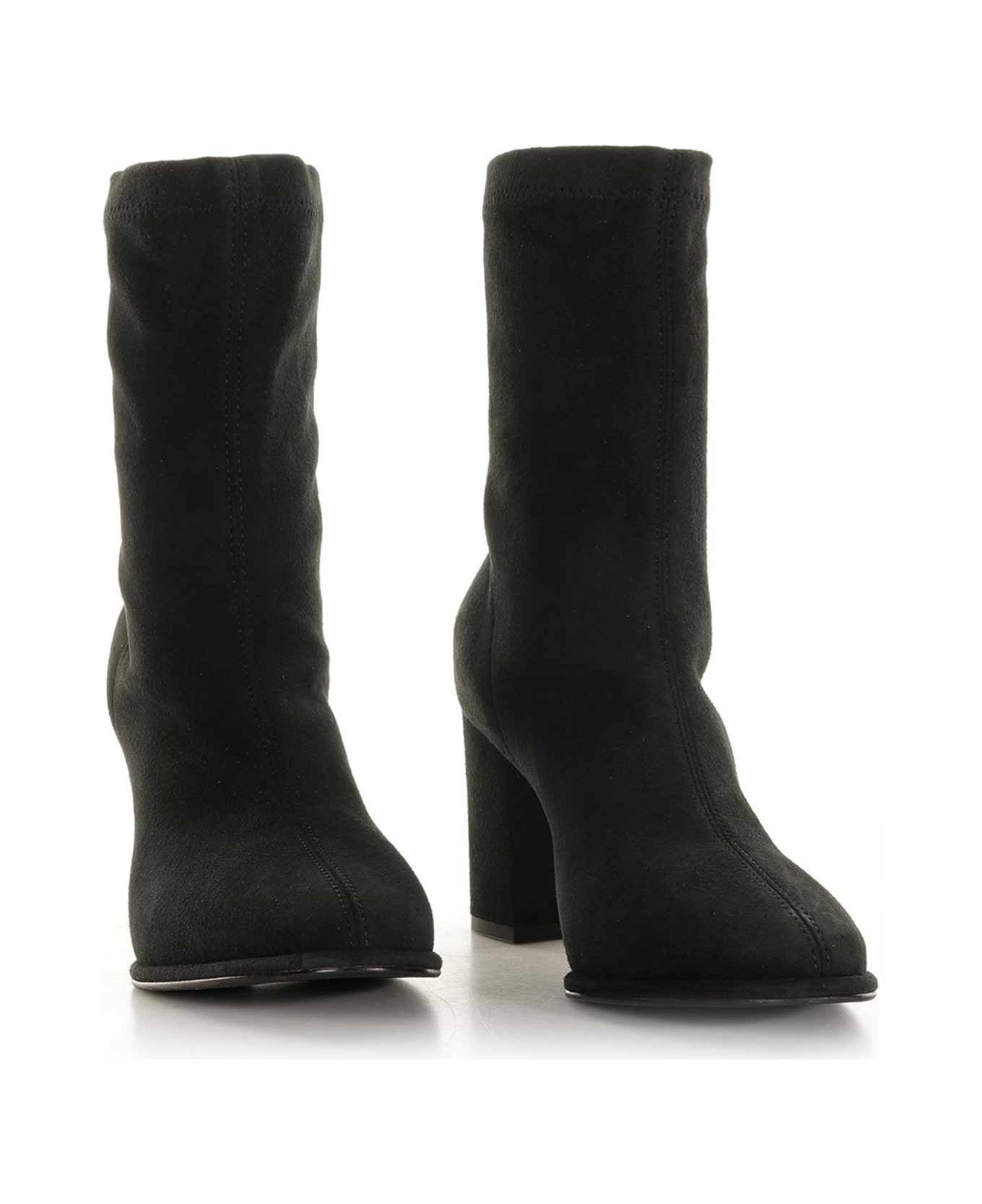 Le Silla Elsa Ankle Boot In Black Suede - NERO