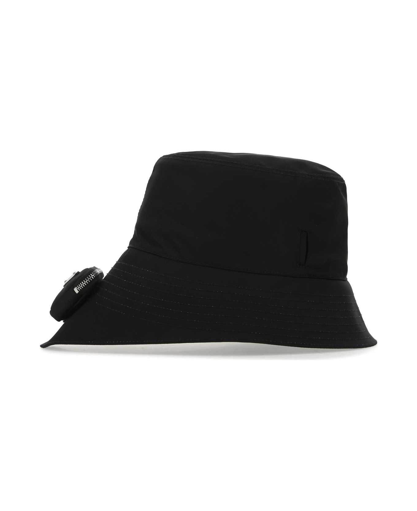 Prada Black Re-nylon Hat - F0002