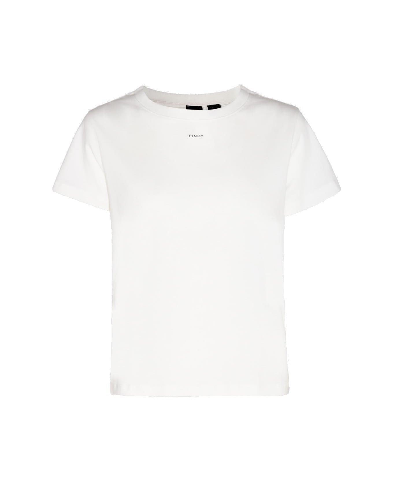 Pinko Mini Logo Crewneck T-shirt - Bianco