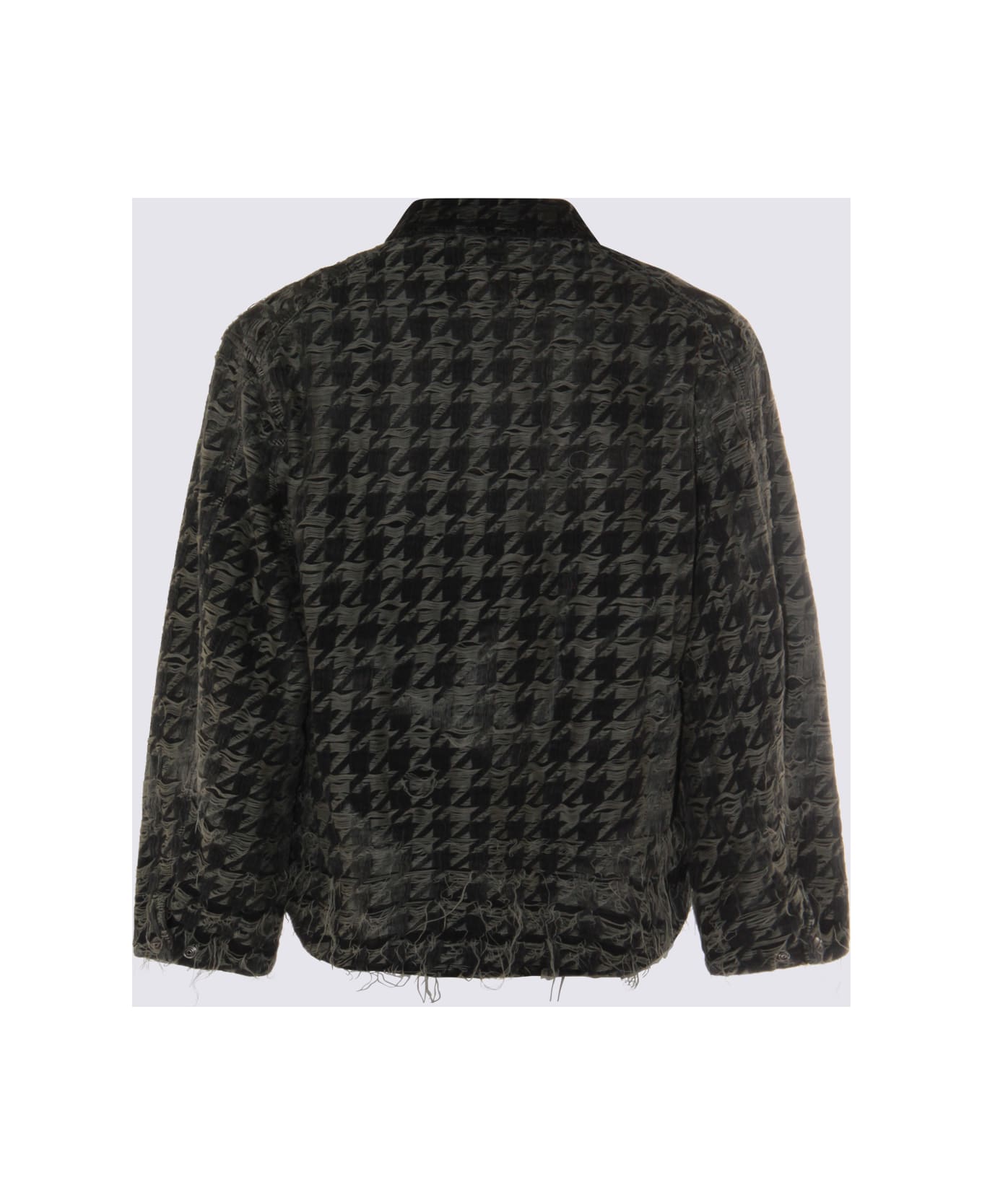 Diesel Grey Cotton Casual Jacket - BLACK/DENIM ジャケット