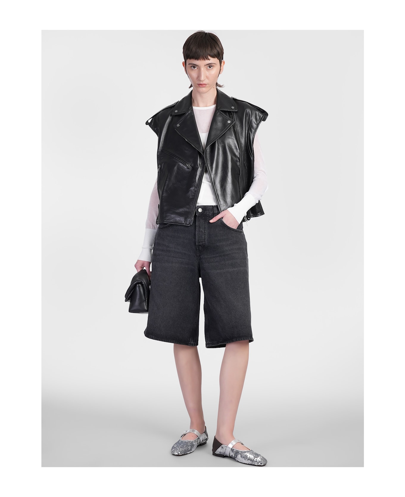 Salvatore Santoro Biker Jacket In Black Leather - black