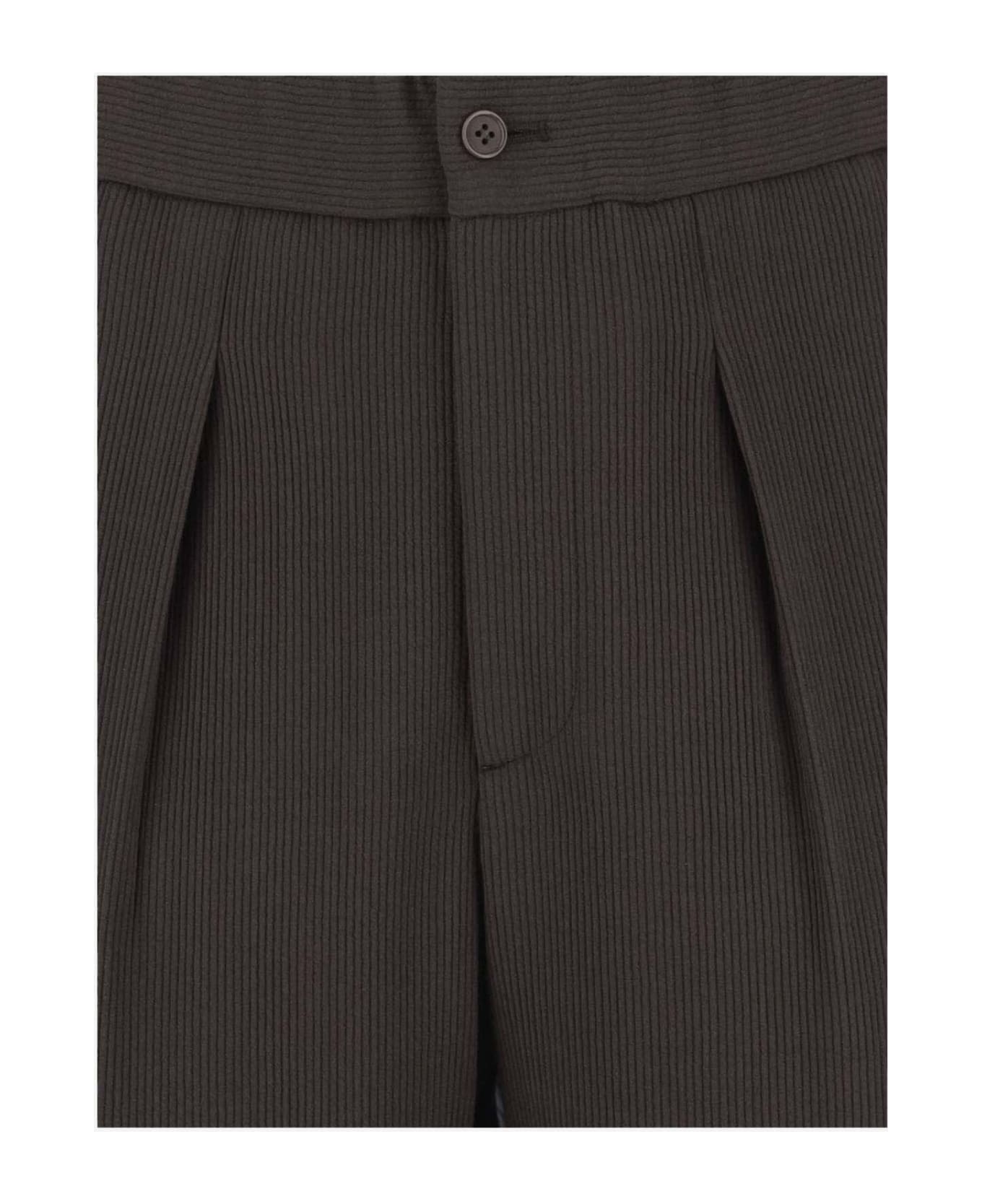 Giorgio Armani Wool Blend Pants - Marrone scuro