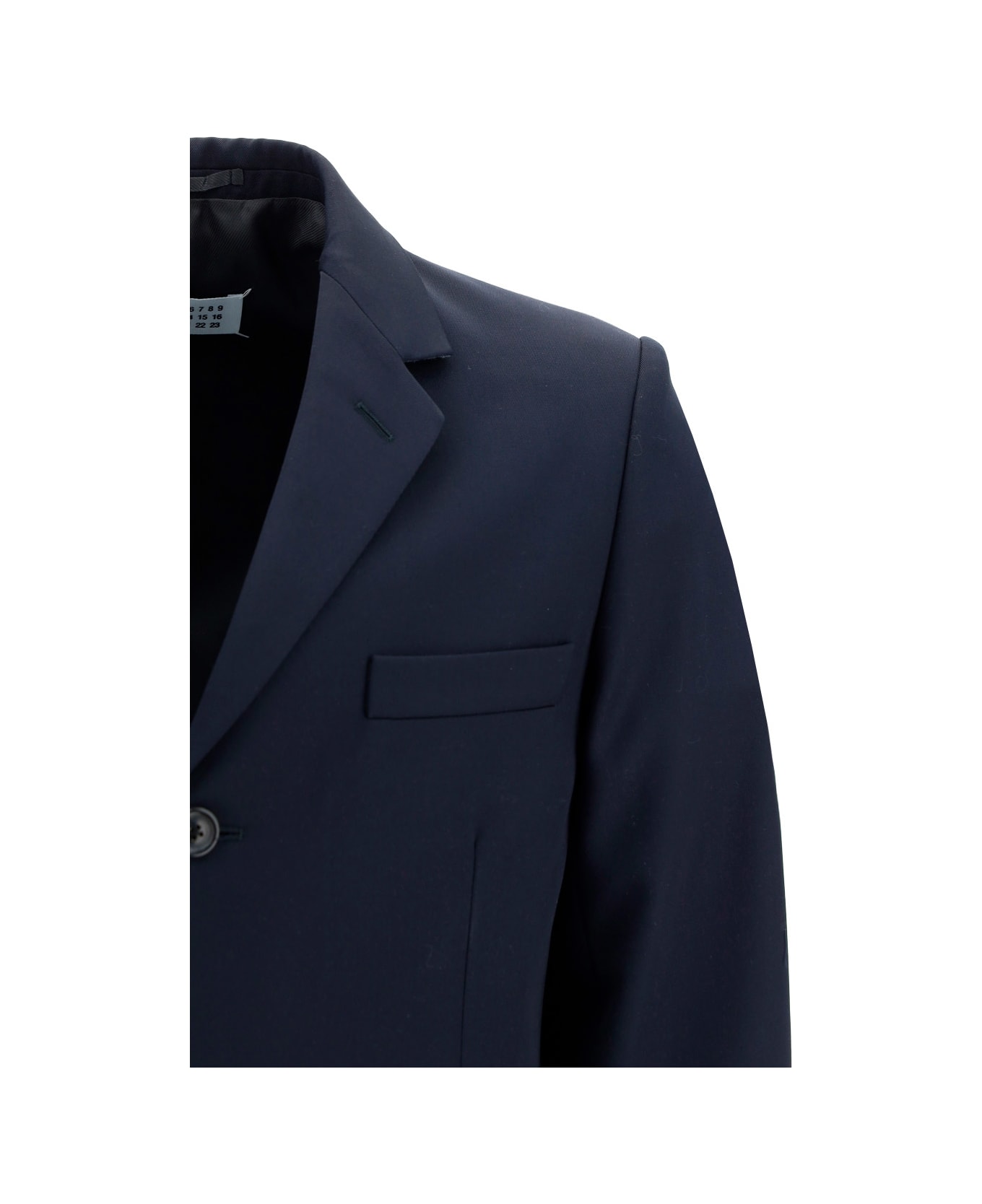 Maison Margiela Wool Gabardine Jacket - Blue