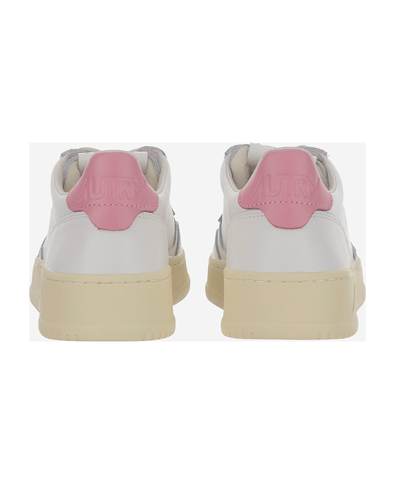 Autry Low Medalist Leather Sneakers - Pink